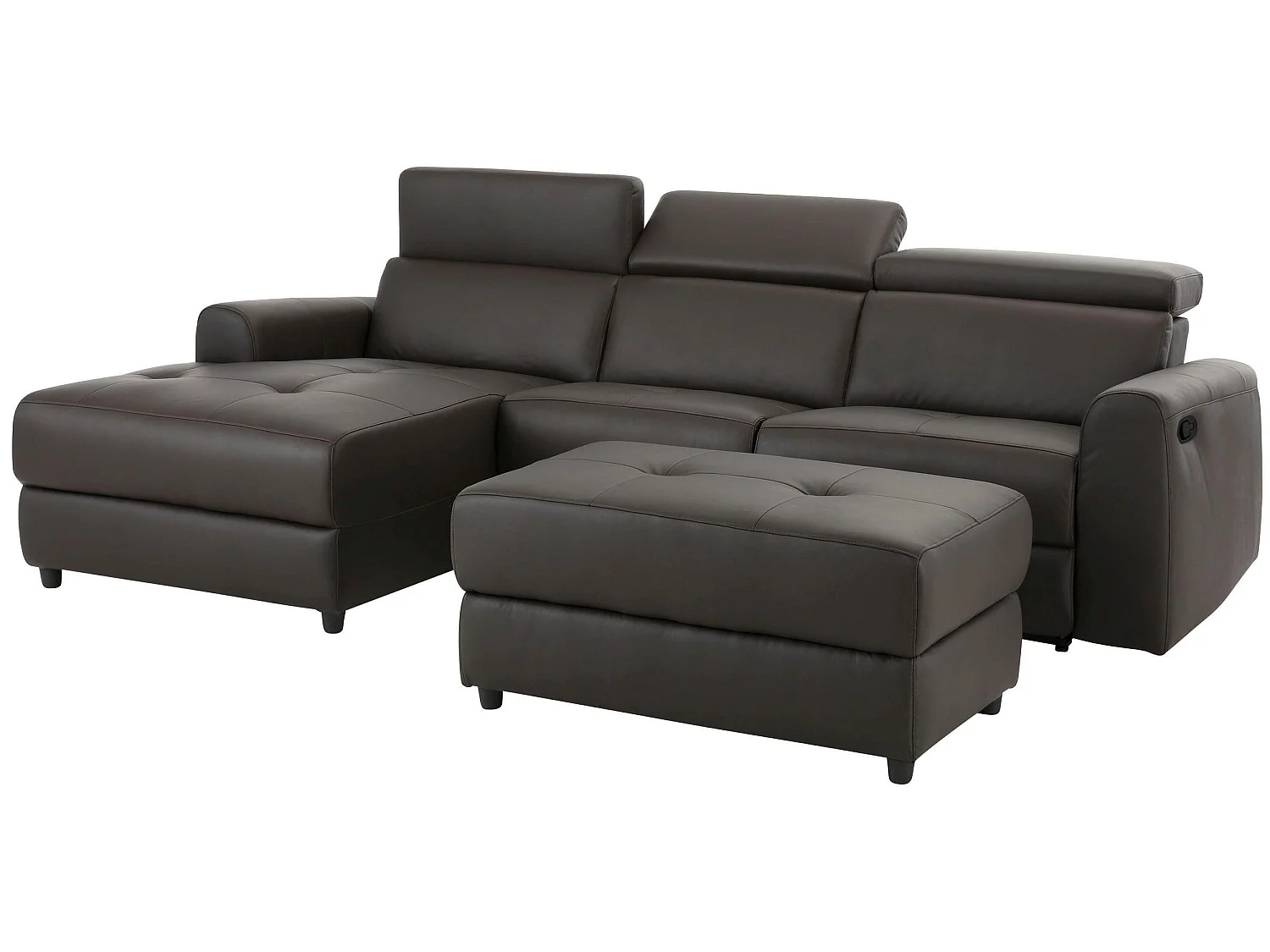 Capena|Canapé 3 places Chaise Lounge électrique gauche