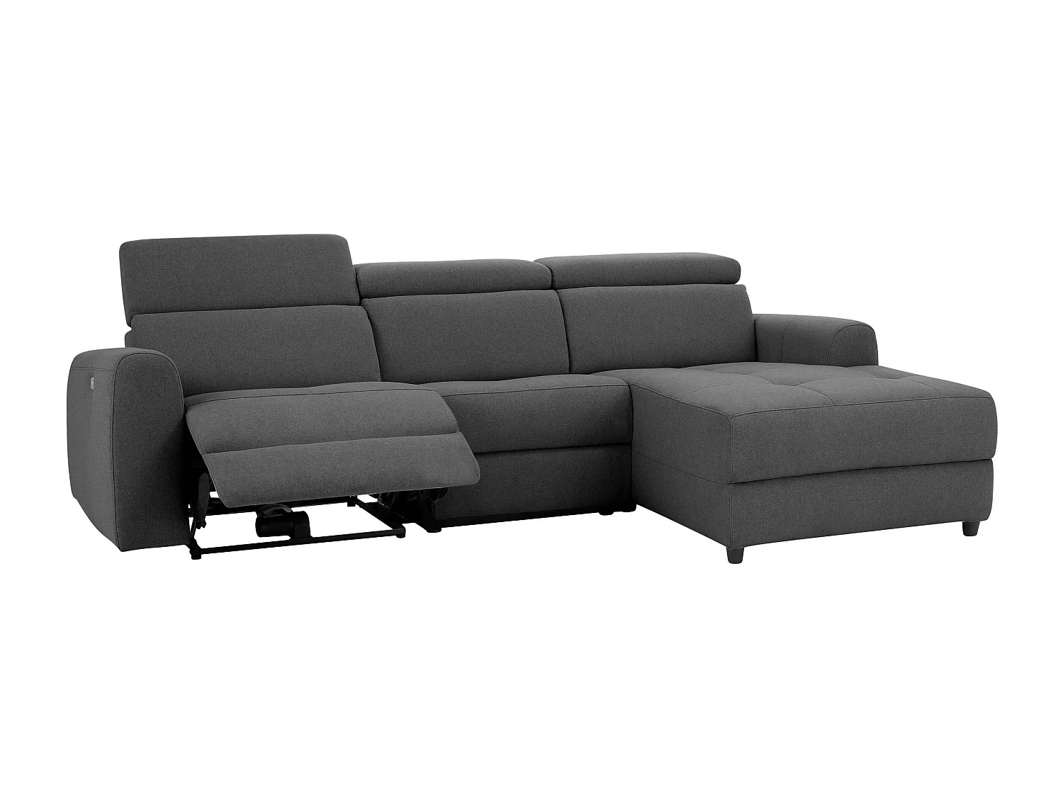 Capena|Canapé 3 places Chaise Longue Electrique Droite