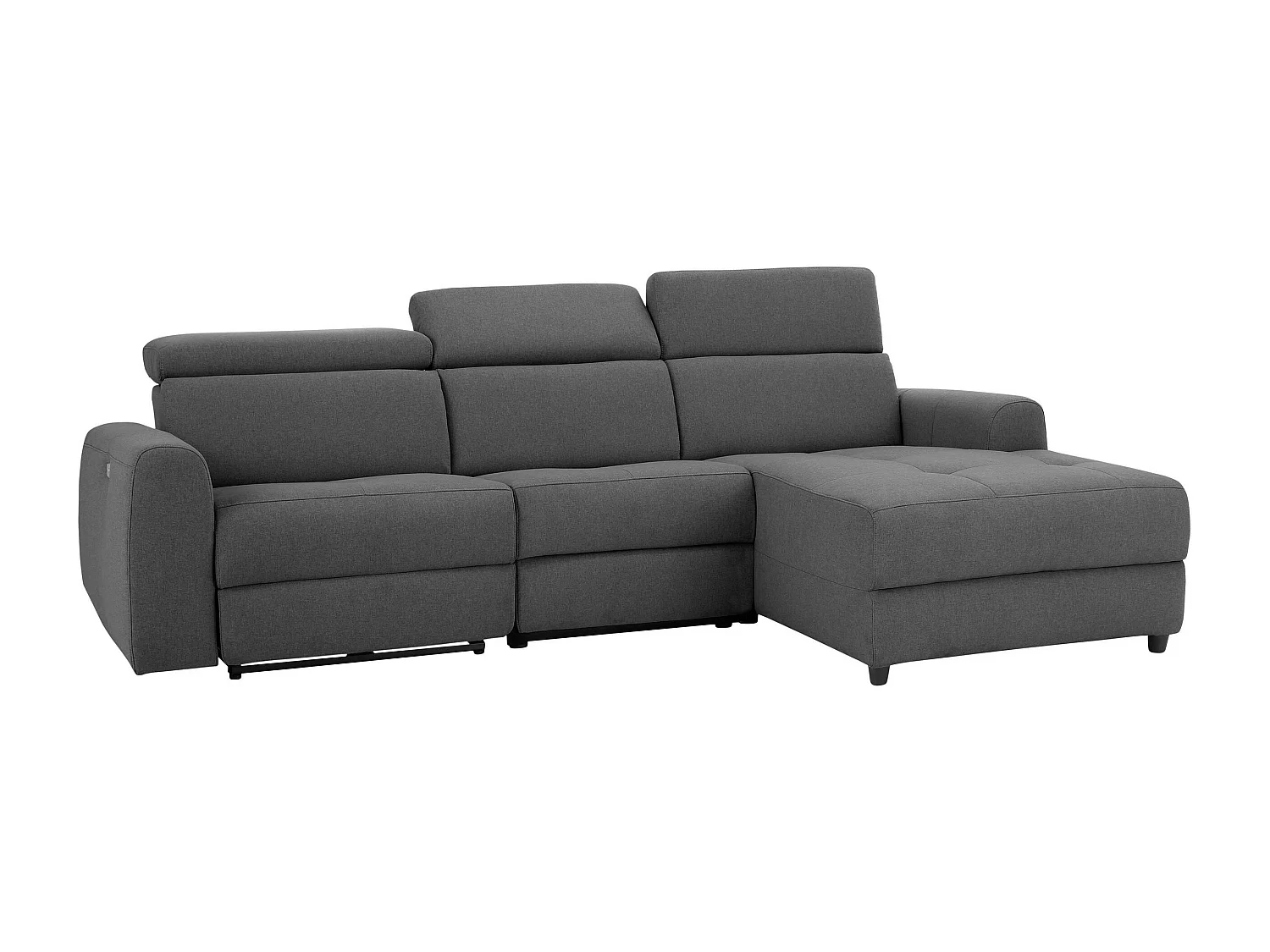 Capena|Canapé 3 places Chaise Longue Electrique Droite