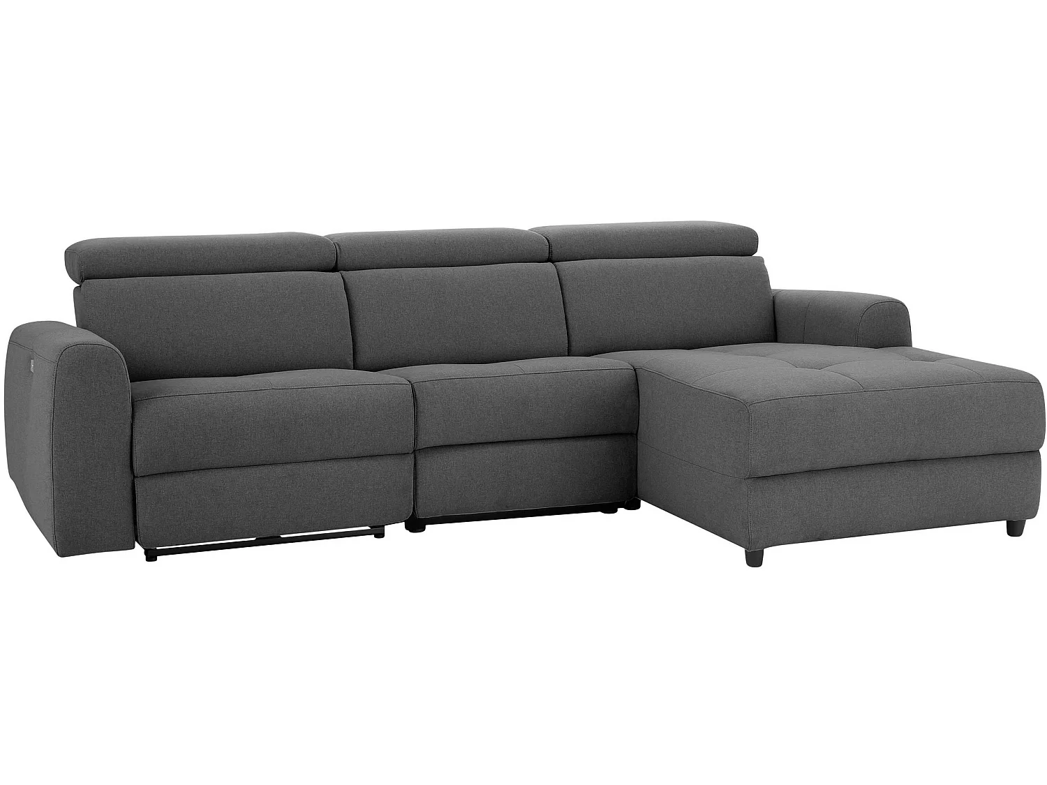 Capena|Canapé 3 places Chaise Longue Electrique Droite