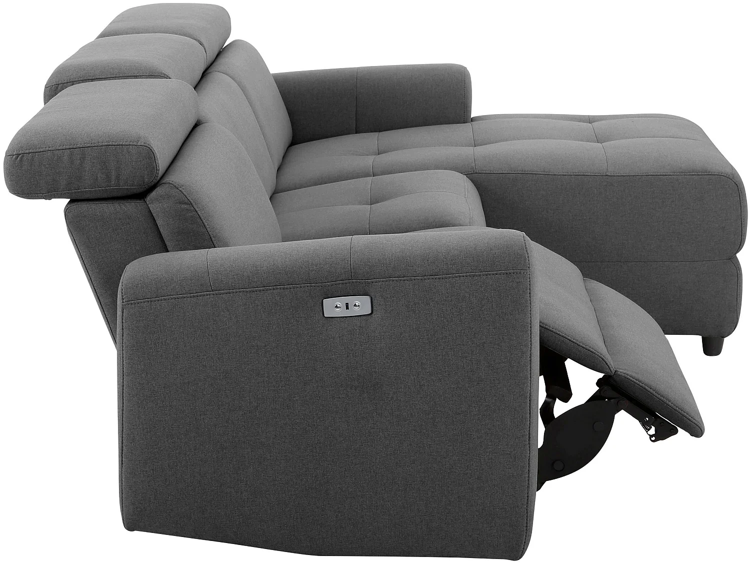 Capena|Canapé 3 places Chaise Longue Electrique Droite