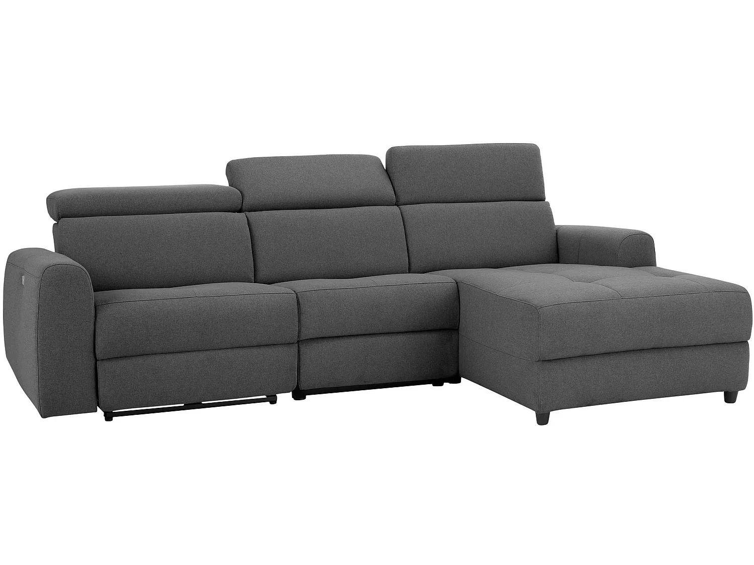 Capena|Canapé 3 places Chaise Longue Electrique Droite
