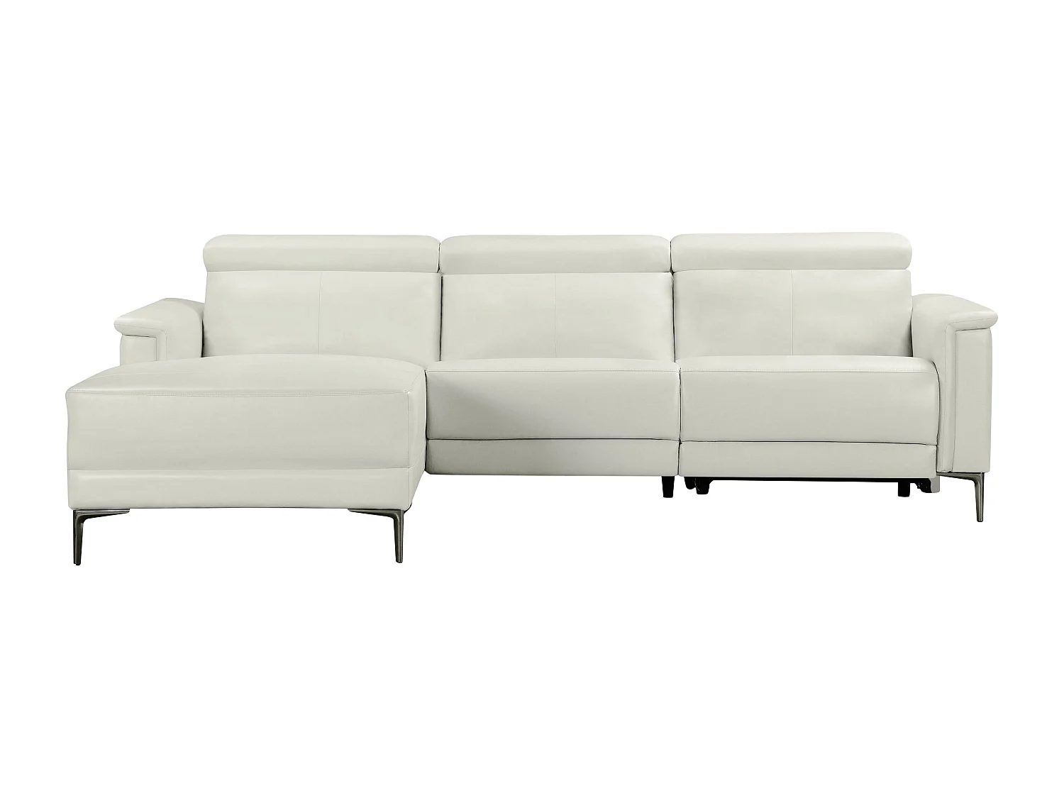 Lund | 3 places 1 fauteuil inclinable gauche électrique crème