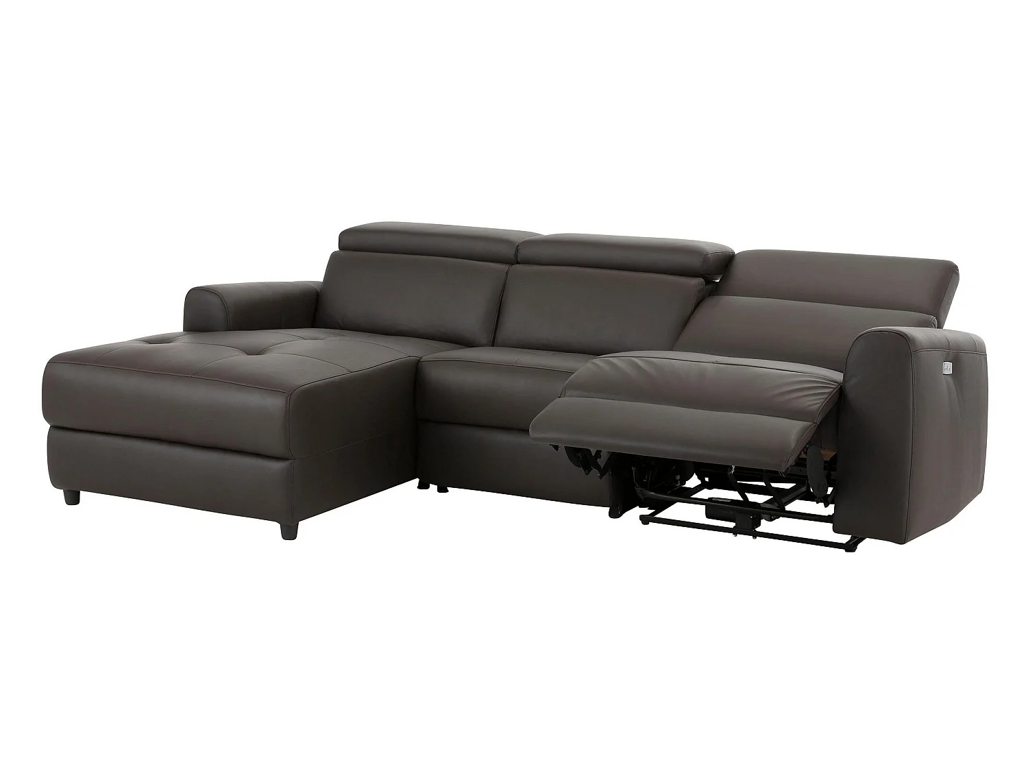 Capena|Canapé 3 places Chaise Lounge électrique gauche