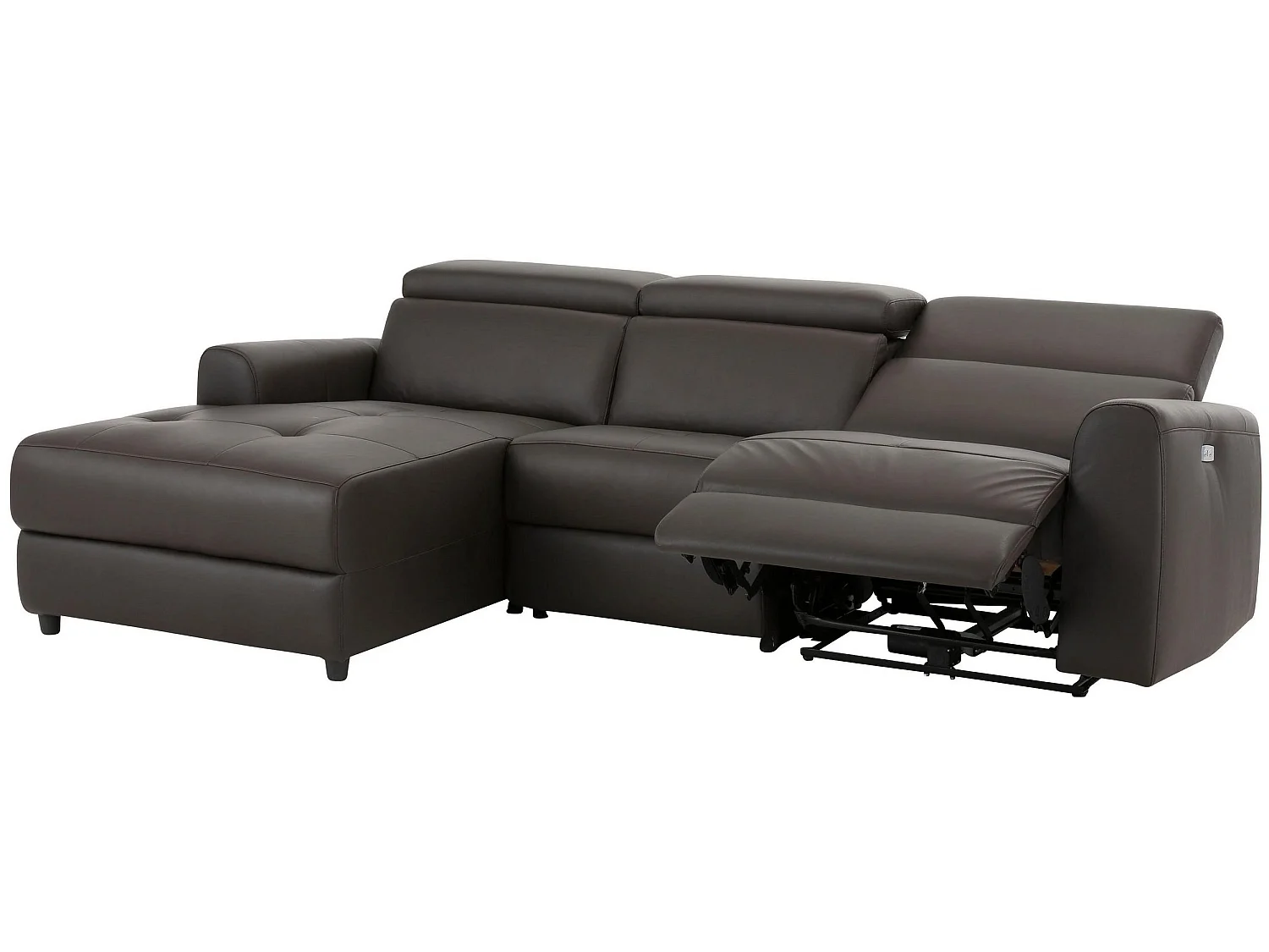 Capena|Canapé 3 places Chaise Lounge électrique gauche