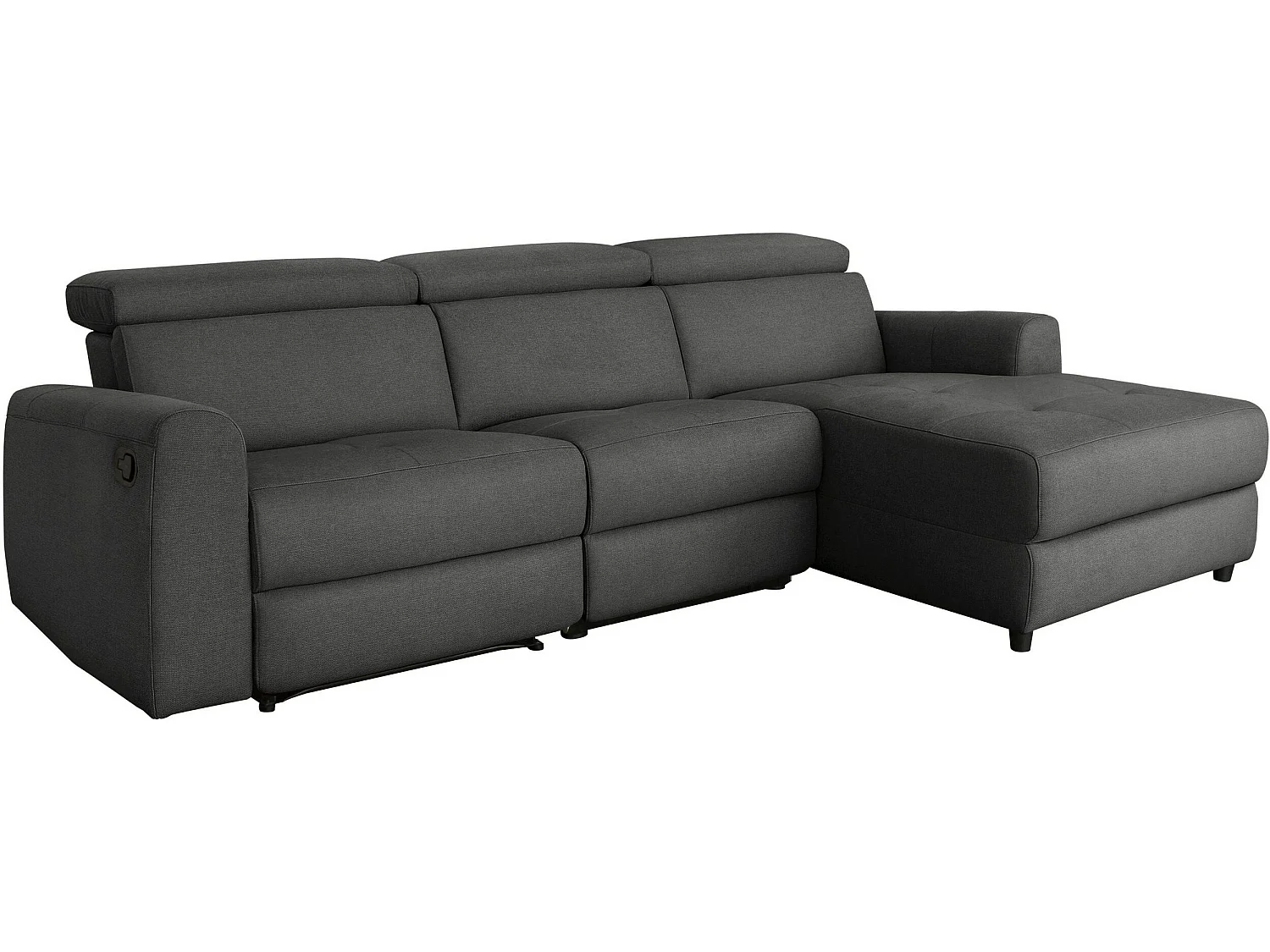 Capena|Canapé 3 places Chaise Longue R