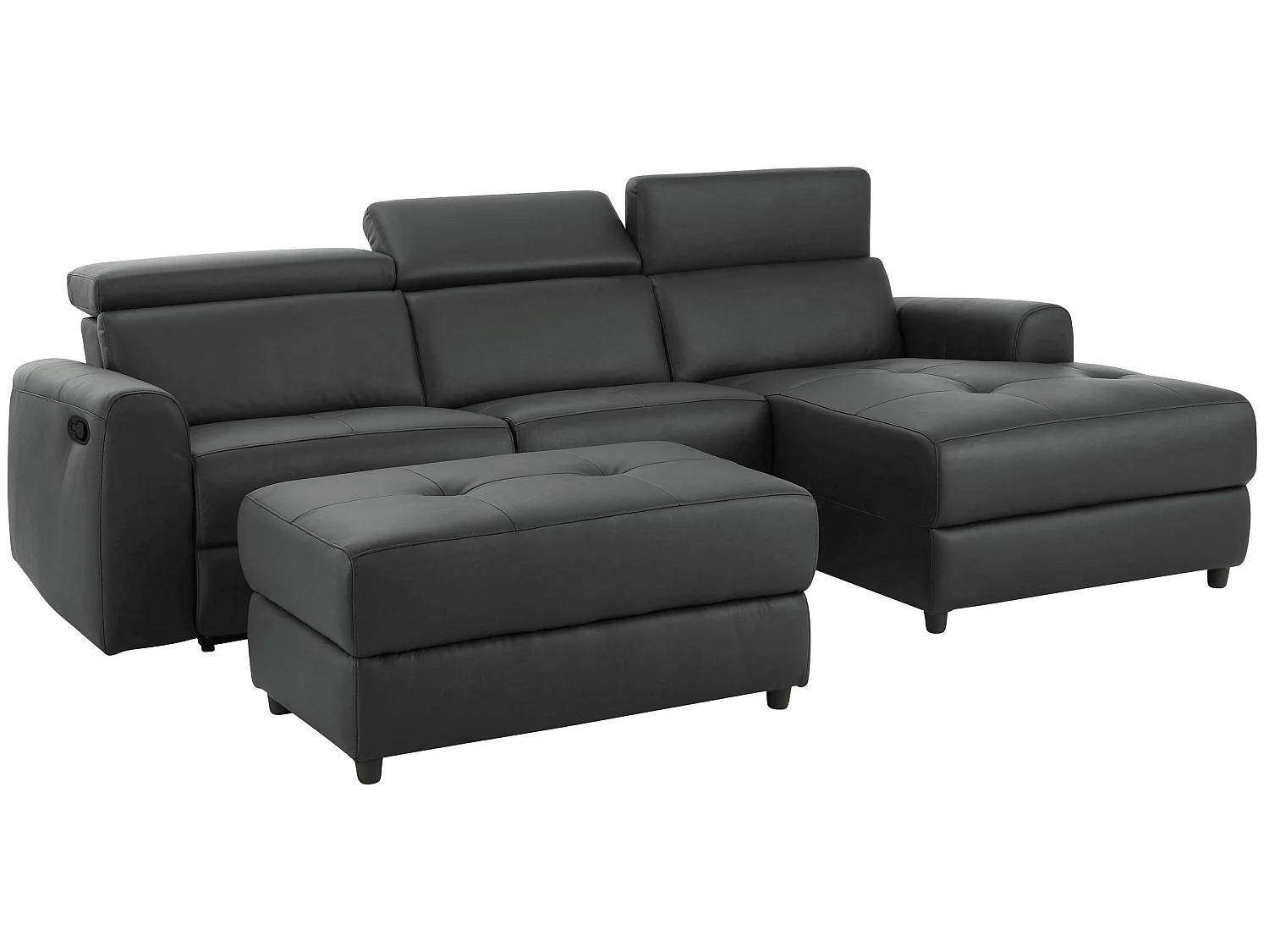 Capena|Canapé 3 places Chaise Longue R