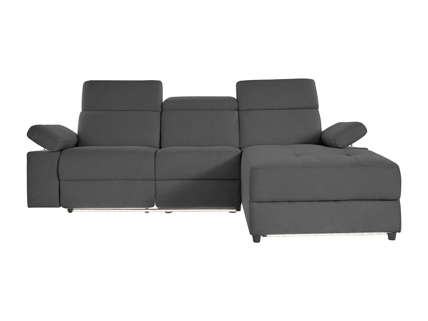 Rayland|Chaiselong Canapé 3 places droit électrique