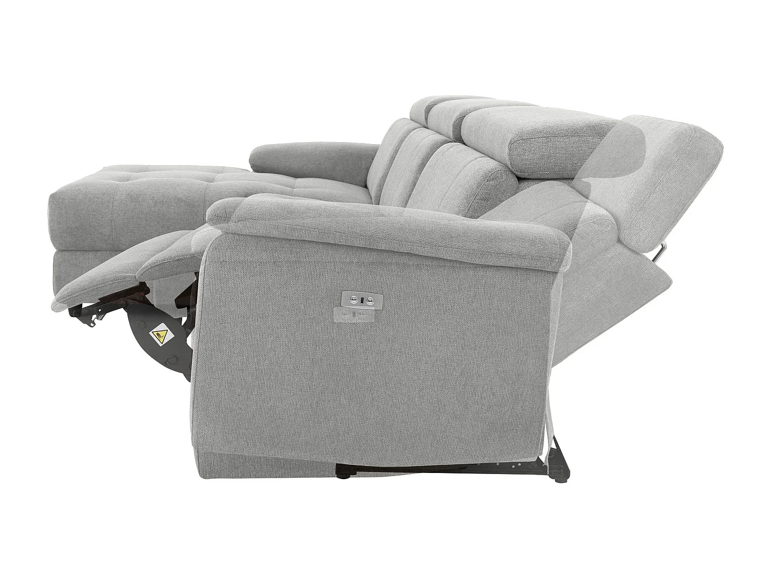 Tanaro|Chaiselong Canapé 3 places gauche électrique