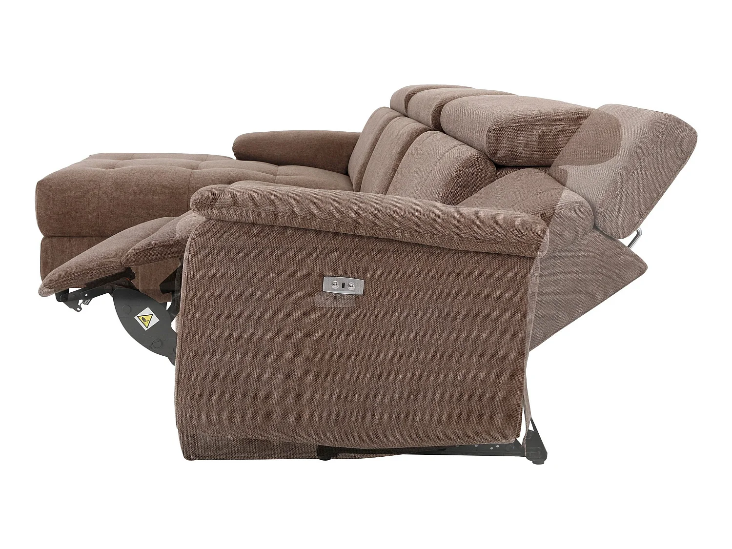 Tanaro|Chaiselong Canapé 3 places gauche électrique