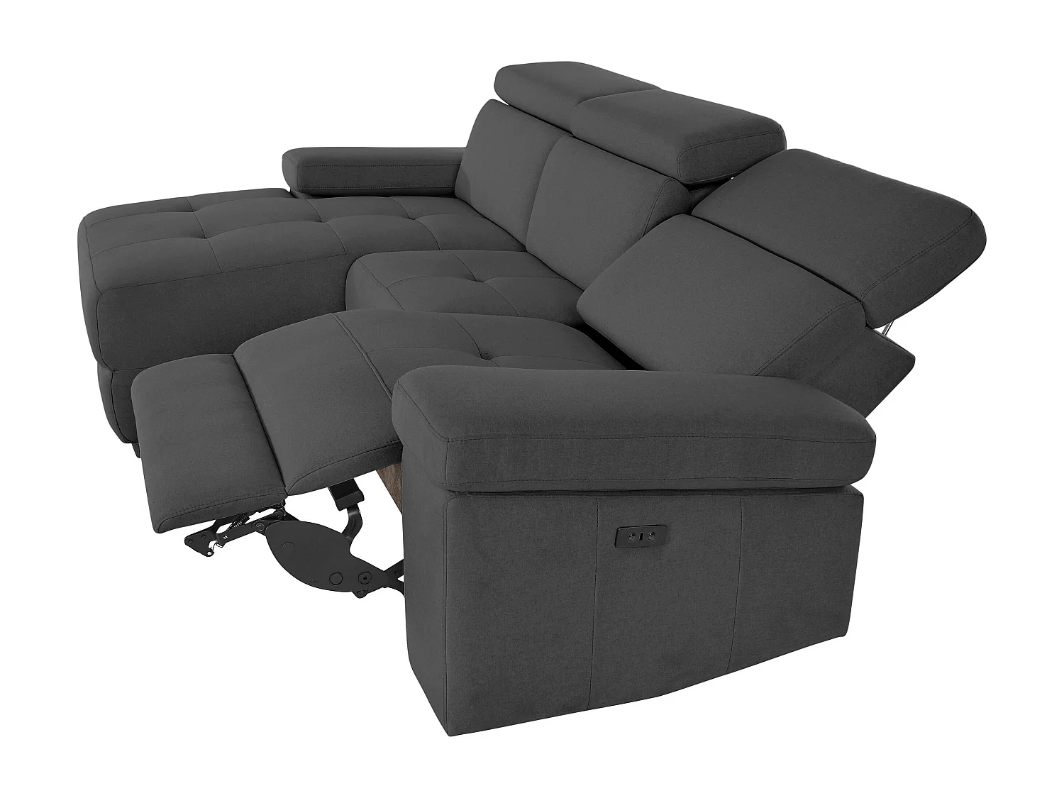 Rayland|Chaiselong Canapé 3 places gauche électrique