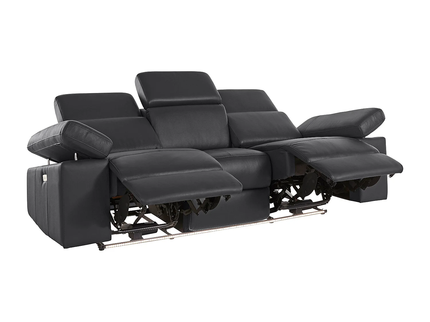 Rayland | Bank 3-zits elektrisch, zwart PU