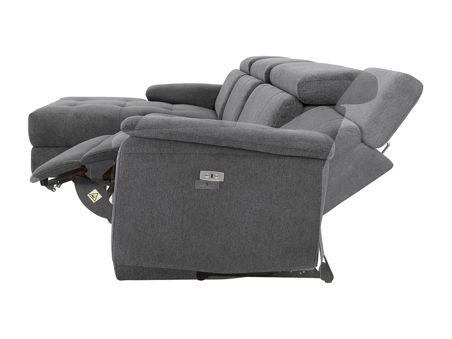 Tanaro|Chaiselong Canapé 3 places gauche électrique