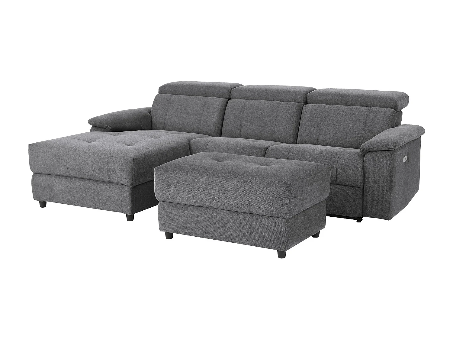 Tanaro|Chaiselong Canapé 3 places gauche électrique