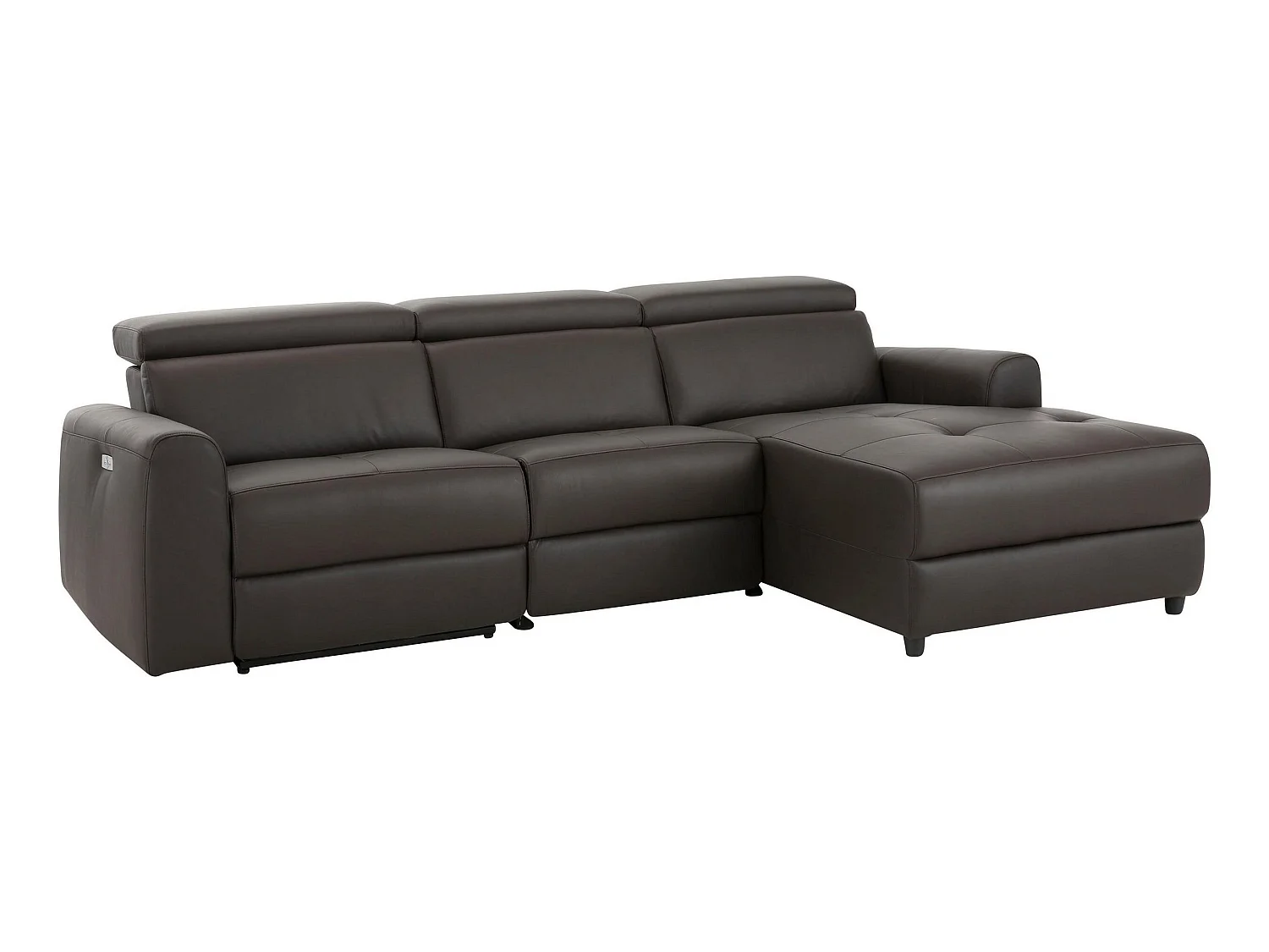 Capena|Canapé 3 places Chaise Longue Electrique Droite