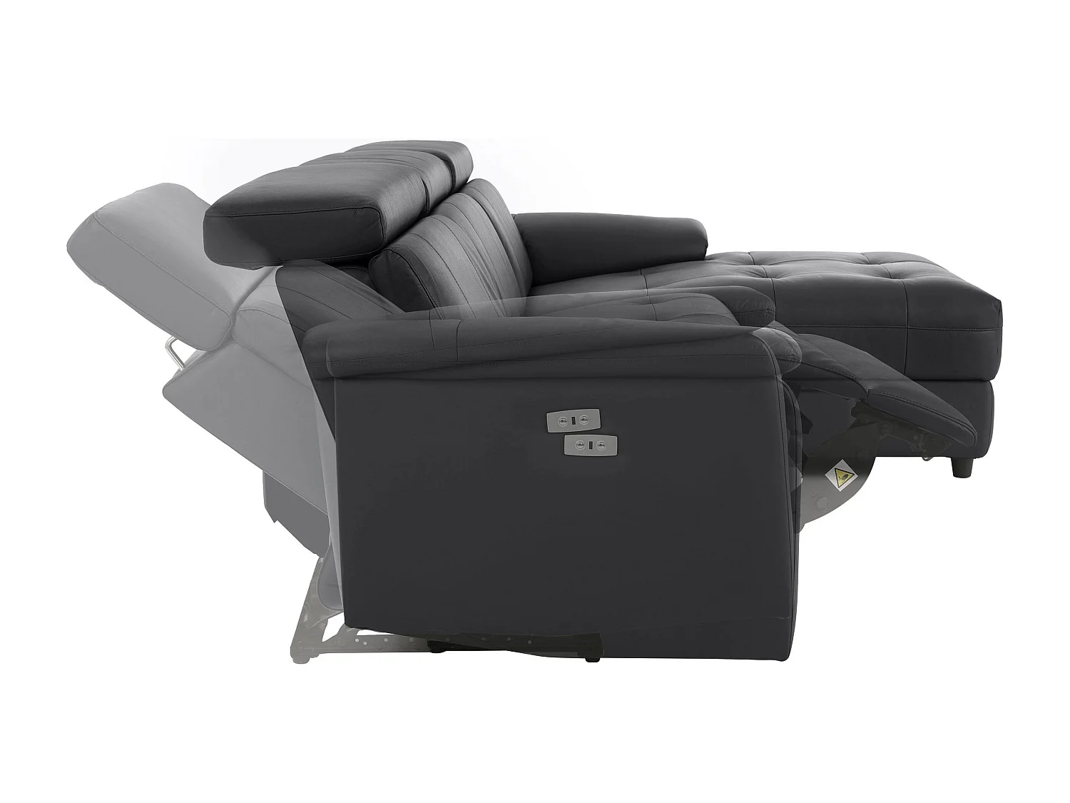 Tanaro|Chaiselong Canapé 3 places droit électrique