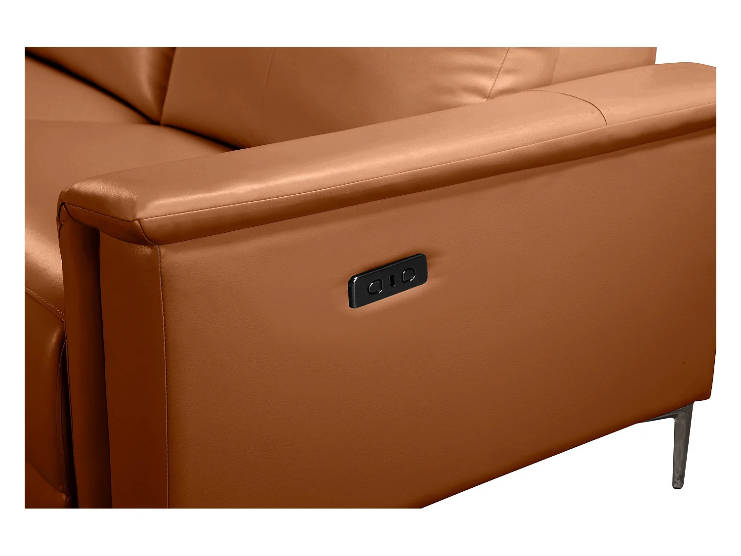 Lund 3S 1 fauteuil L Elektrisch Cognac