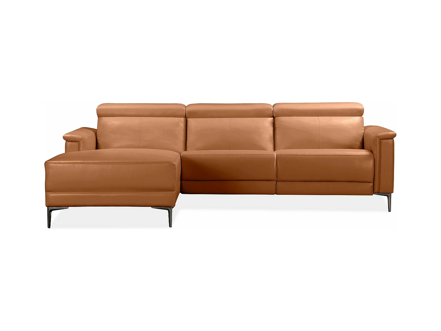 Lund 3S 1 fauteuil L Elektrisch Cognac