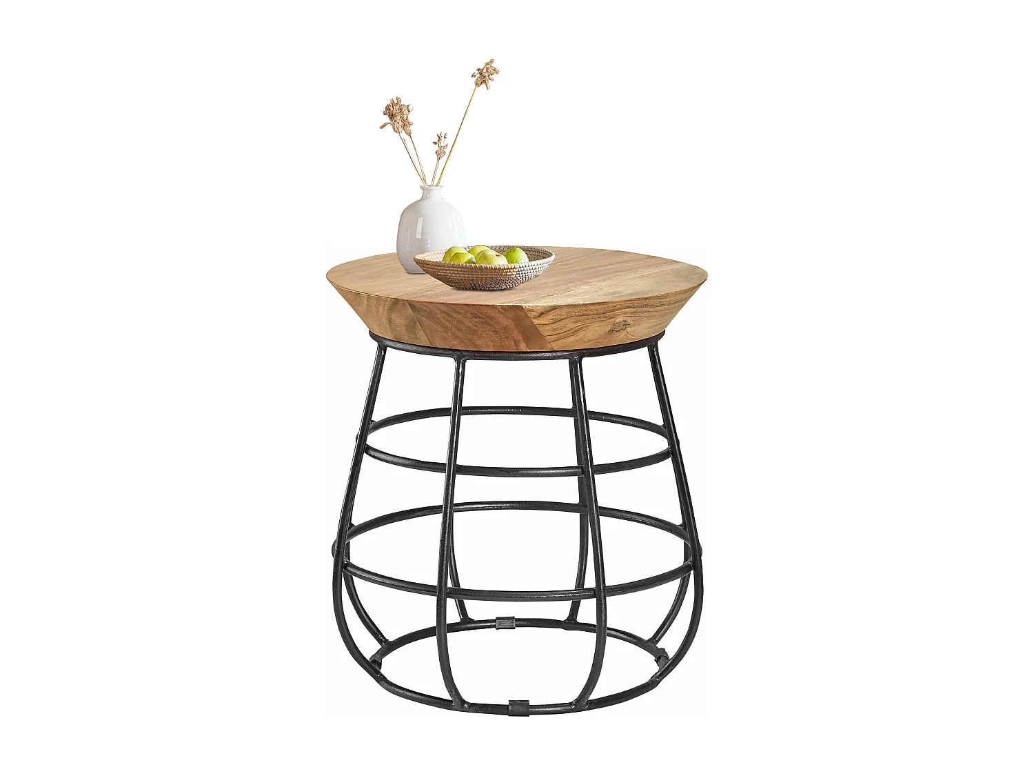 Shalini|Table d'appoint en Marron / Gris