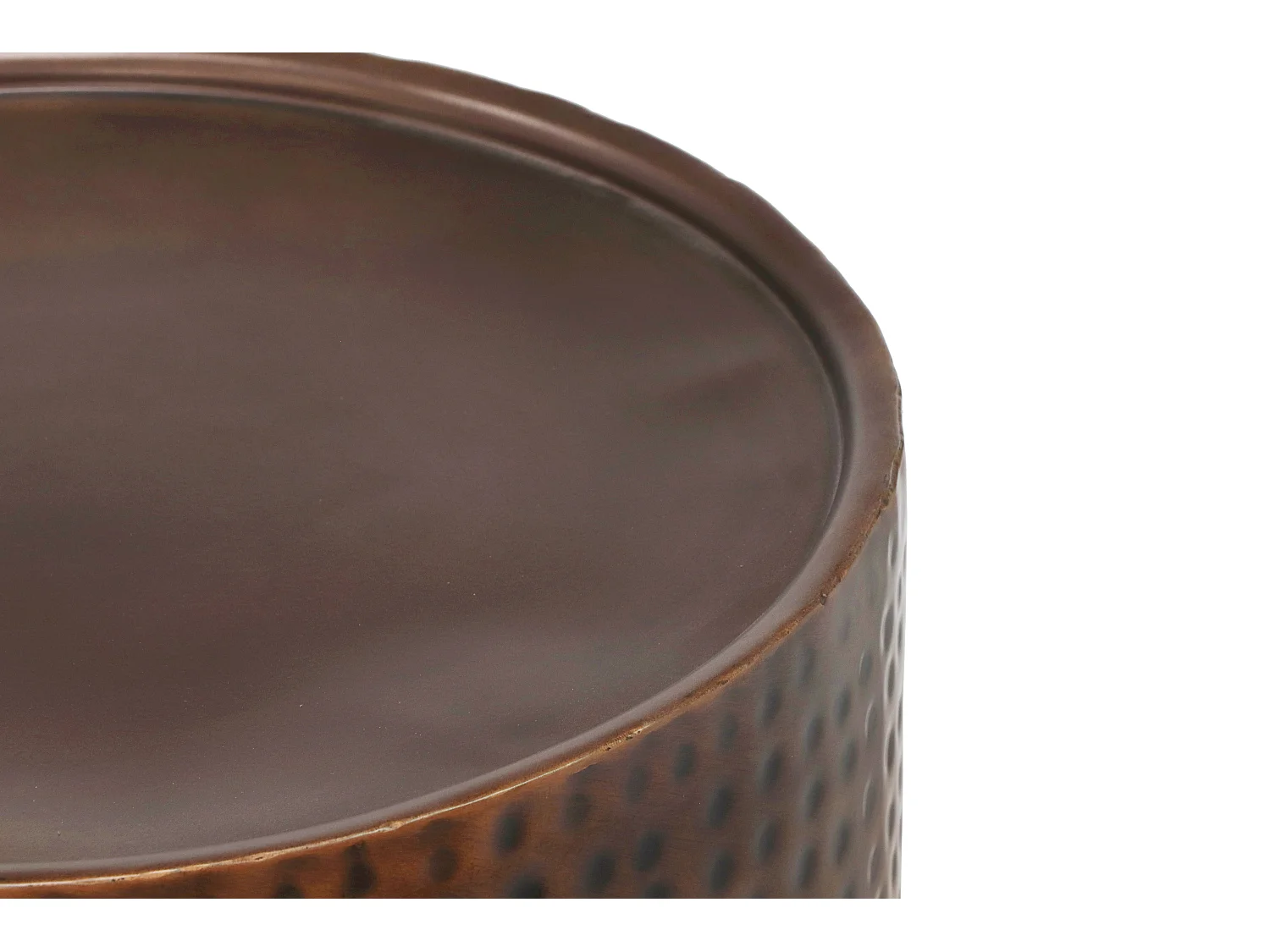 Jafar|Table d'appoint en métal effet cuivre antique