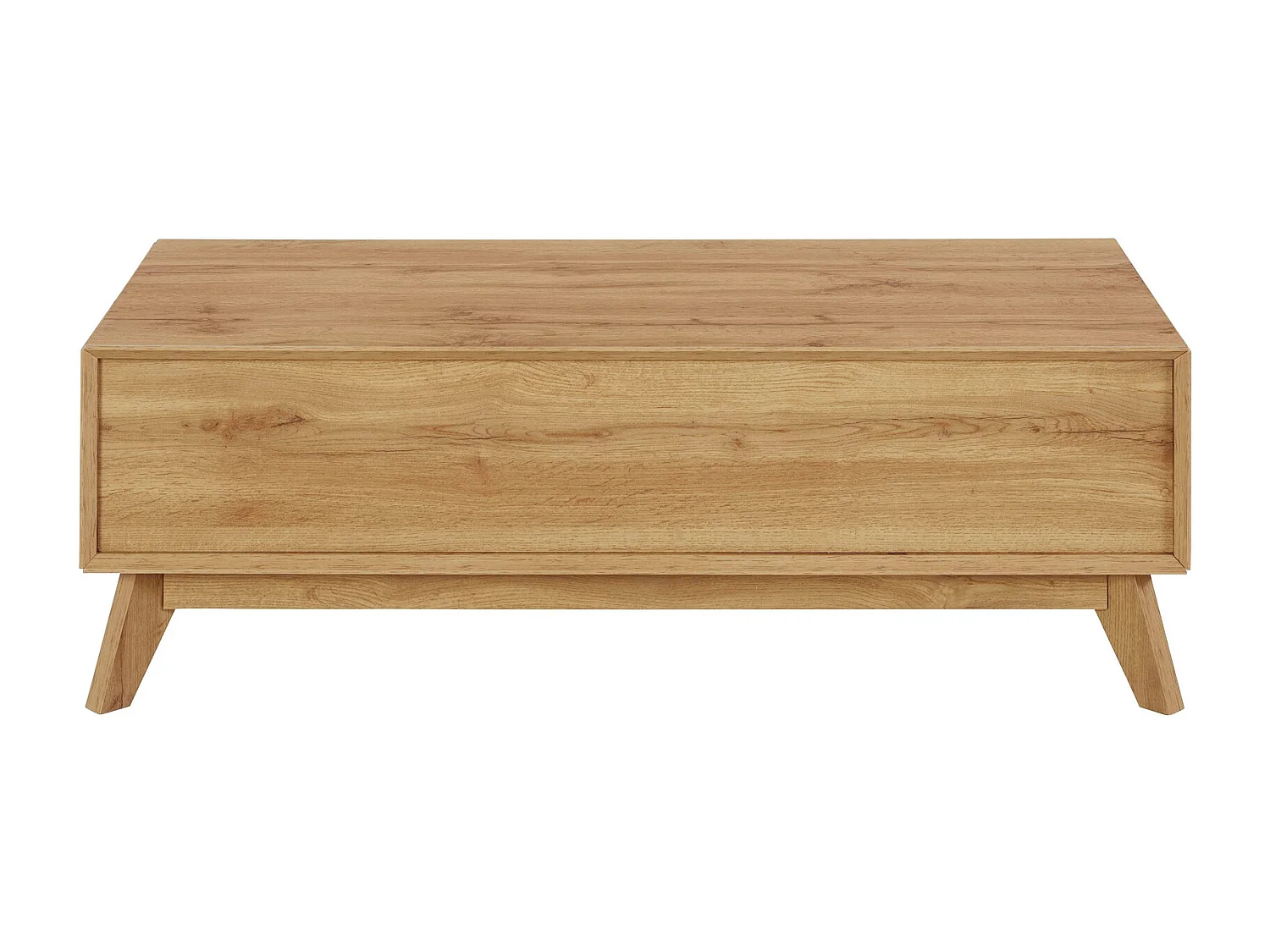 Ezra|Table basse avec 2 tiroirs en aggloméré chêne