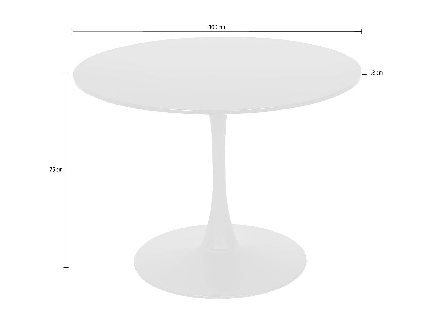 Yazoo|Table à manger en mélaminé blanc 4 personnes D100