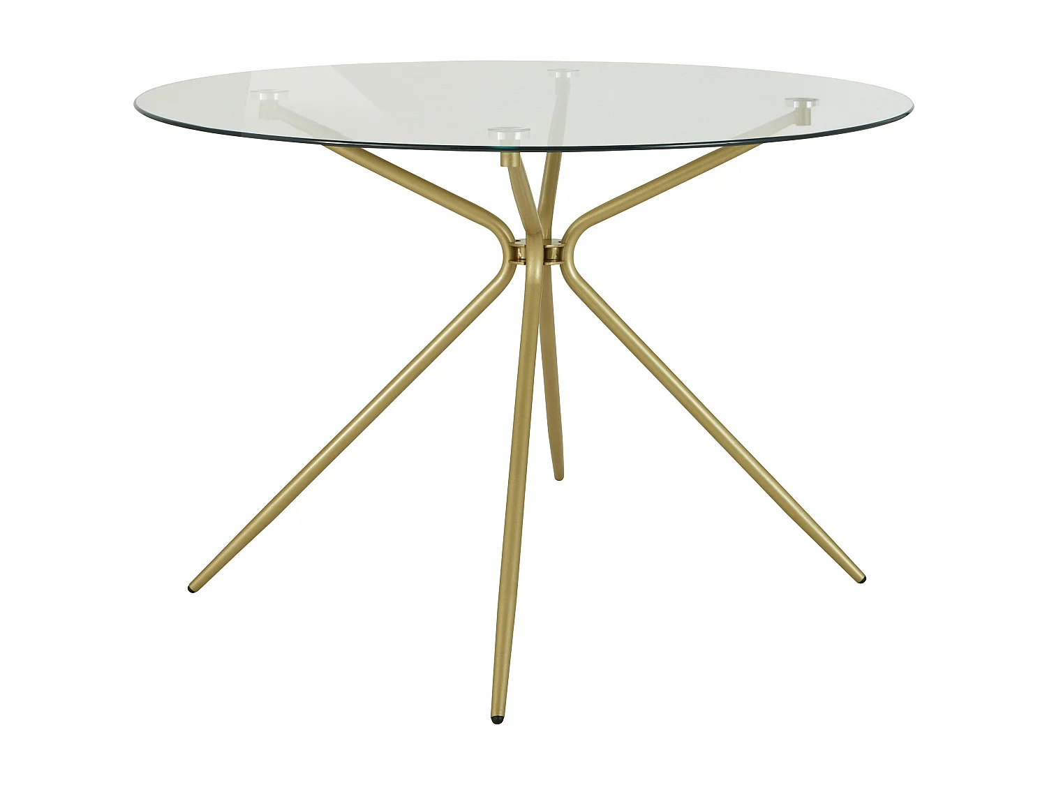 Silvie Tafel 110 cm GlasMessing