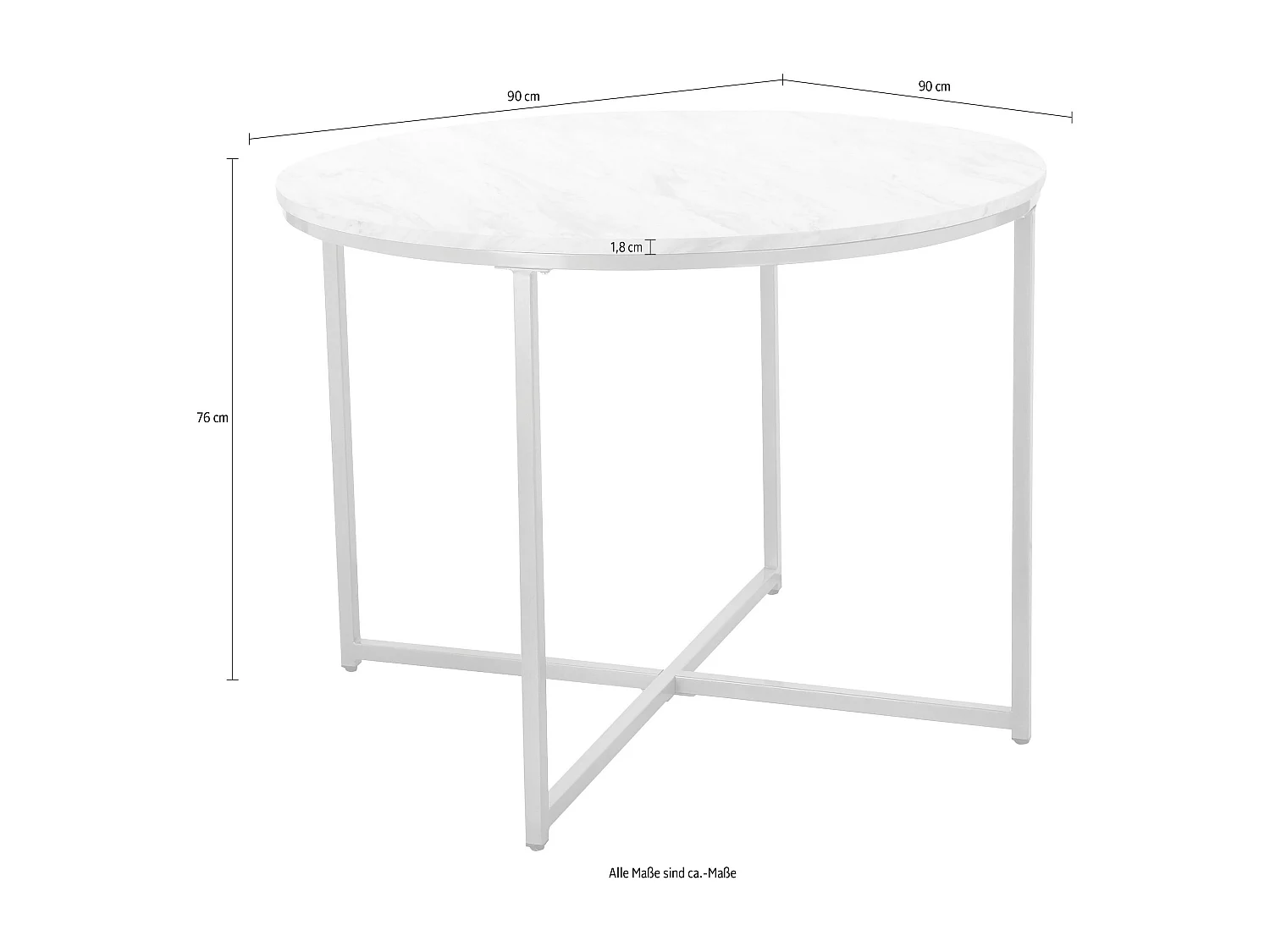 Mesa de Comedor Maro 90 cm Mármol