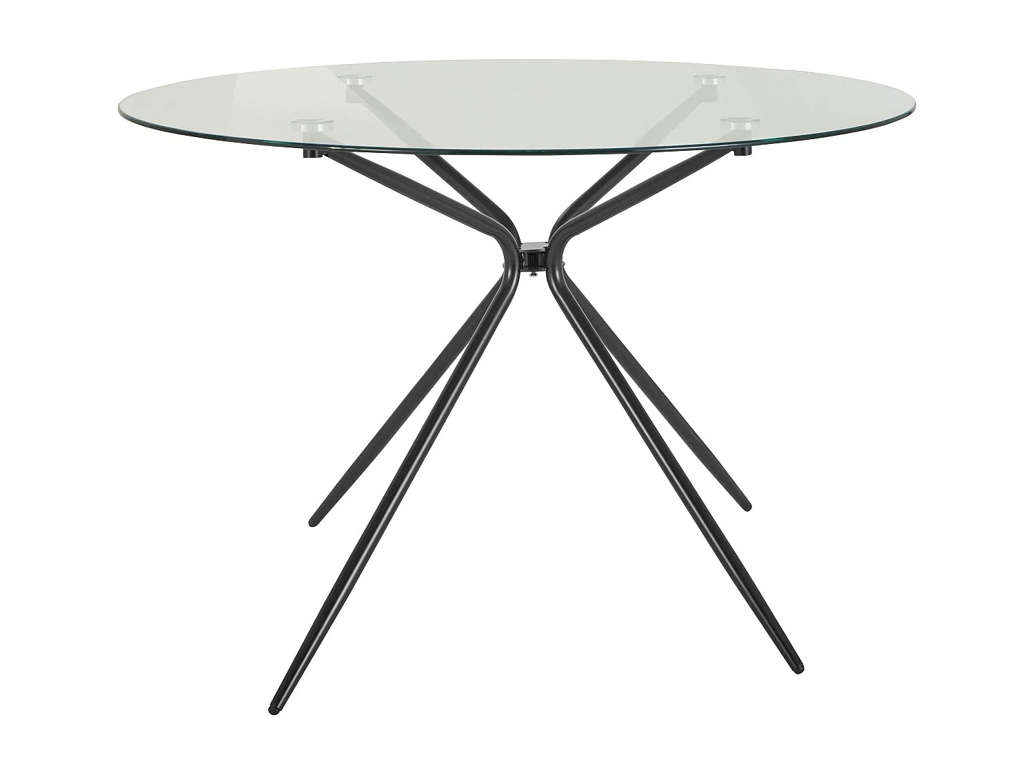 Silvie Tafel 110 cm Glas zwart