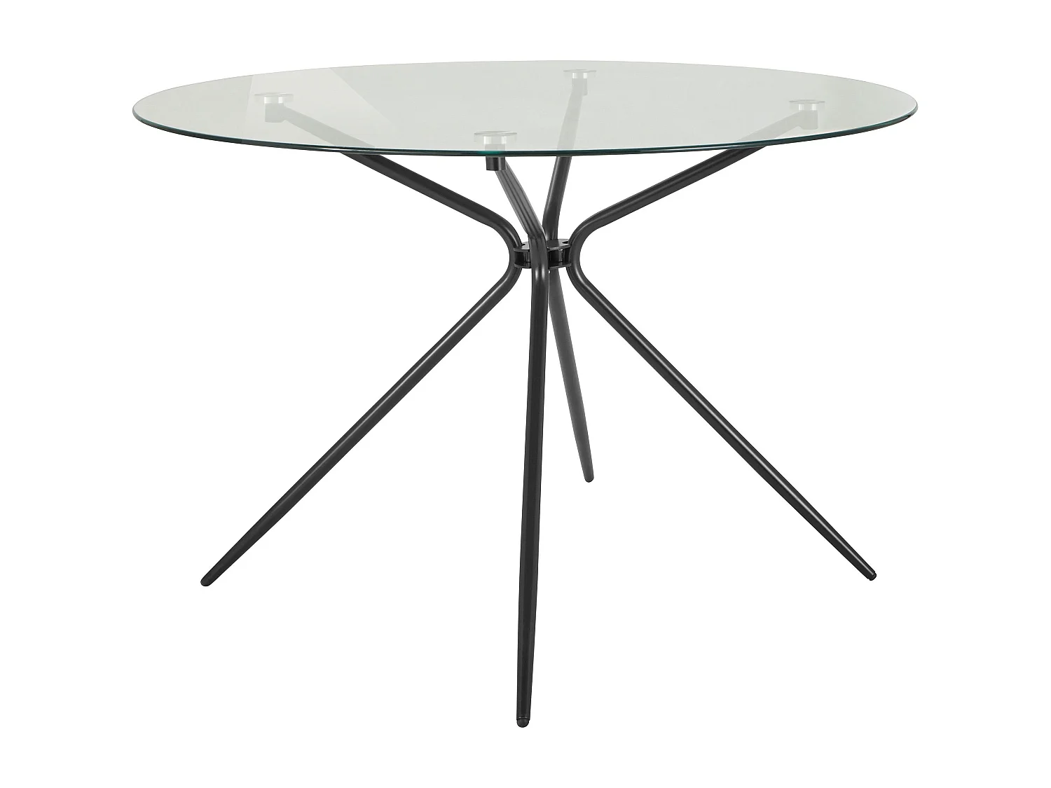 Silvie Tafel 110 cm Glas zwart