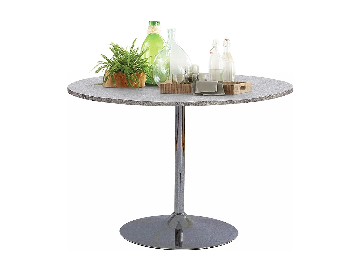 Trumpet|Table à manger en effet béton 4 personnes D110