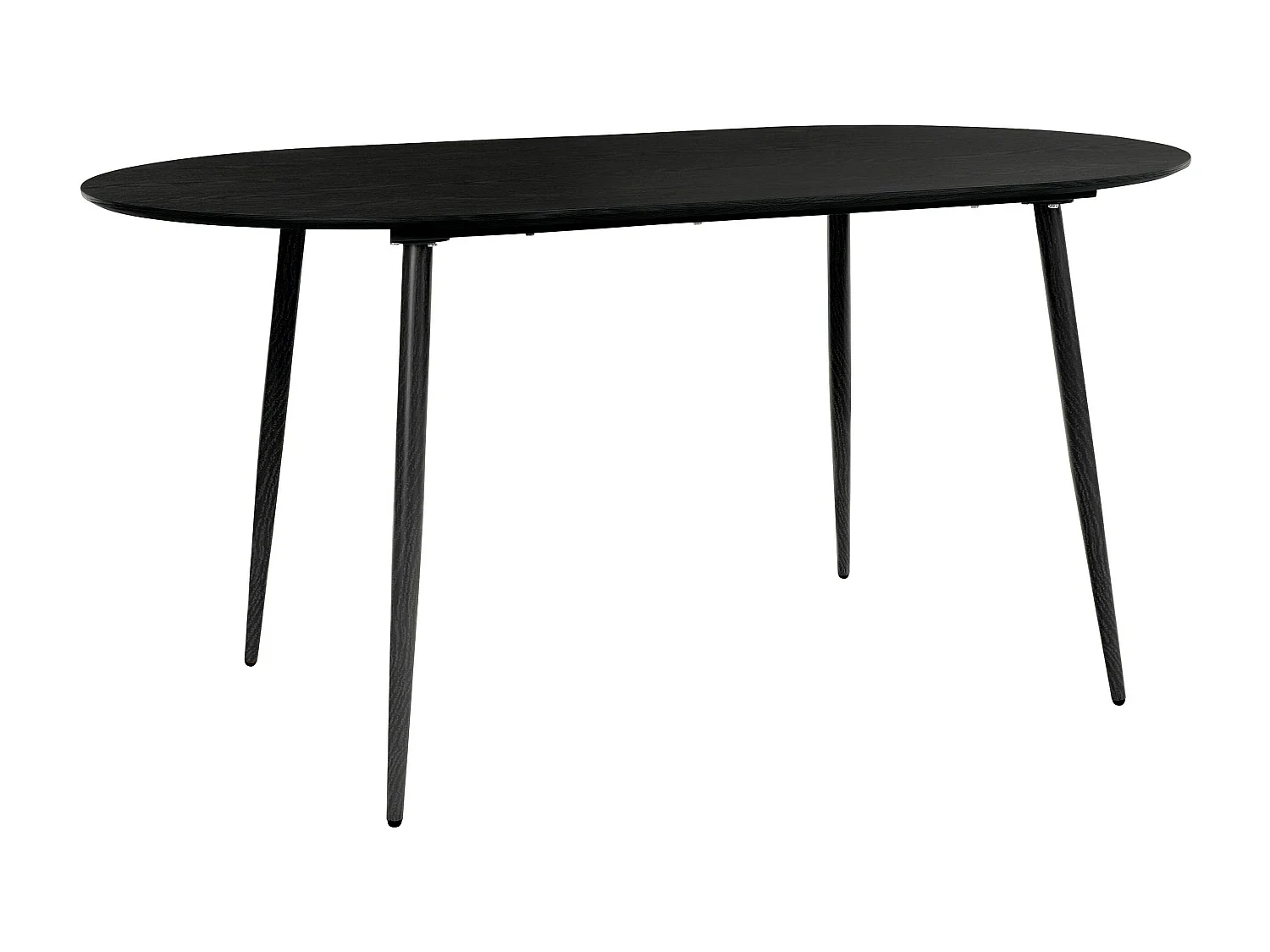 Monza|Table à manger ovale en effet chêne noir 8 personnes L180