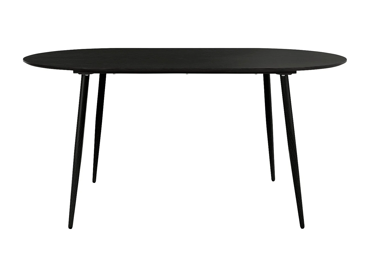 Monza|Table à manger ovale en effet chêne noir 8 personnes L180