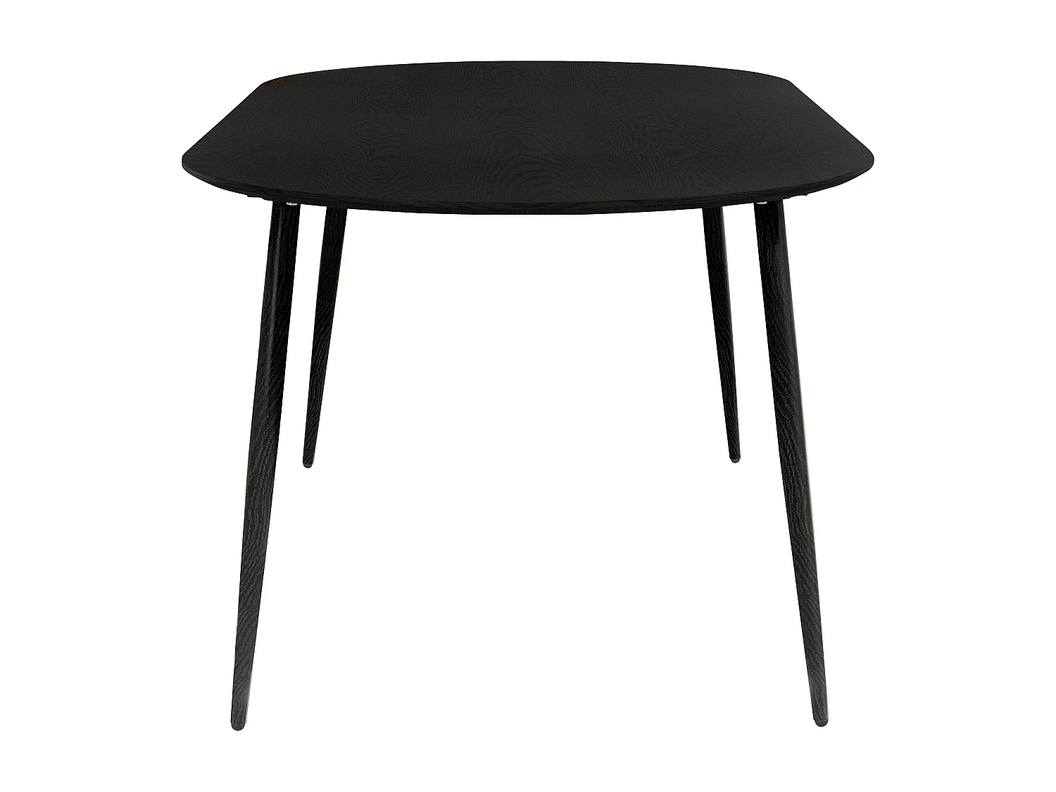 Monza|Table à manger ovale en effet chêne noir 8 personnes L180