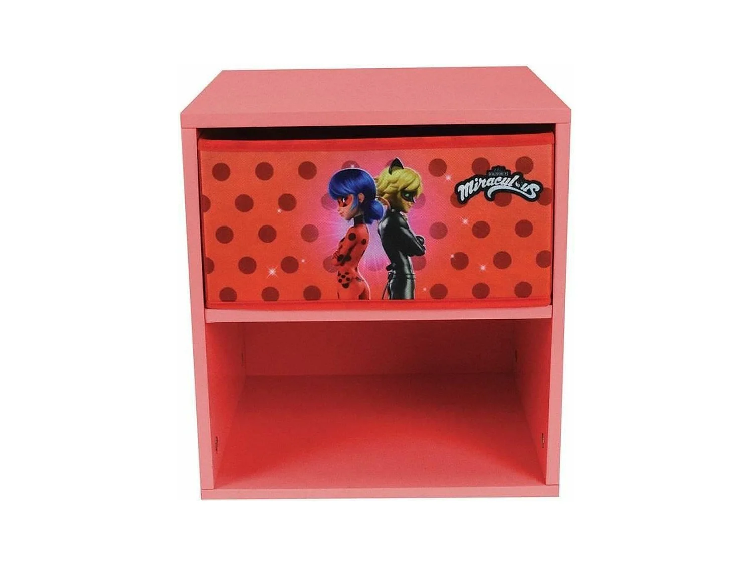miraculous ladybug chevet avec tiroir 36 x 33 x p. 30 cm