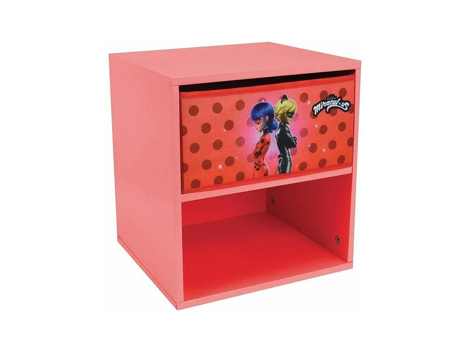 miraculous ladybug chevet avec tiroir 36 x 33 x p. 30 cm