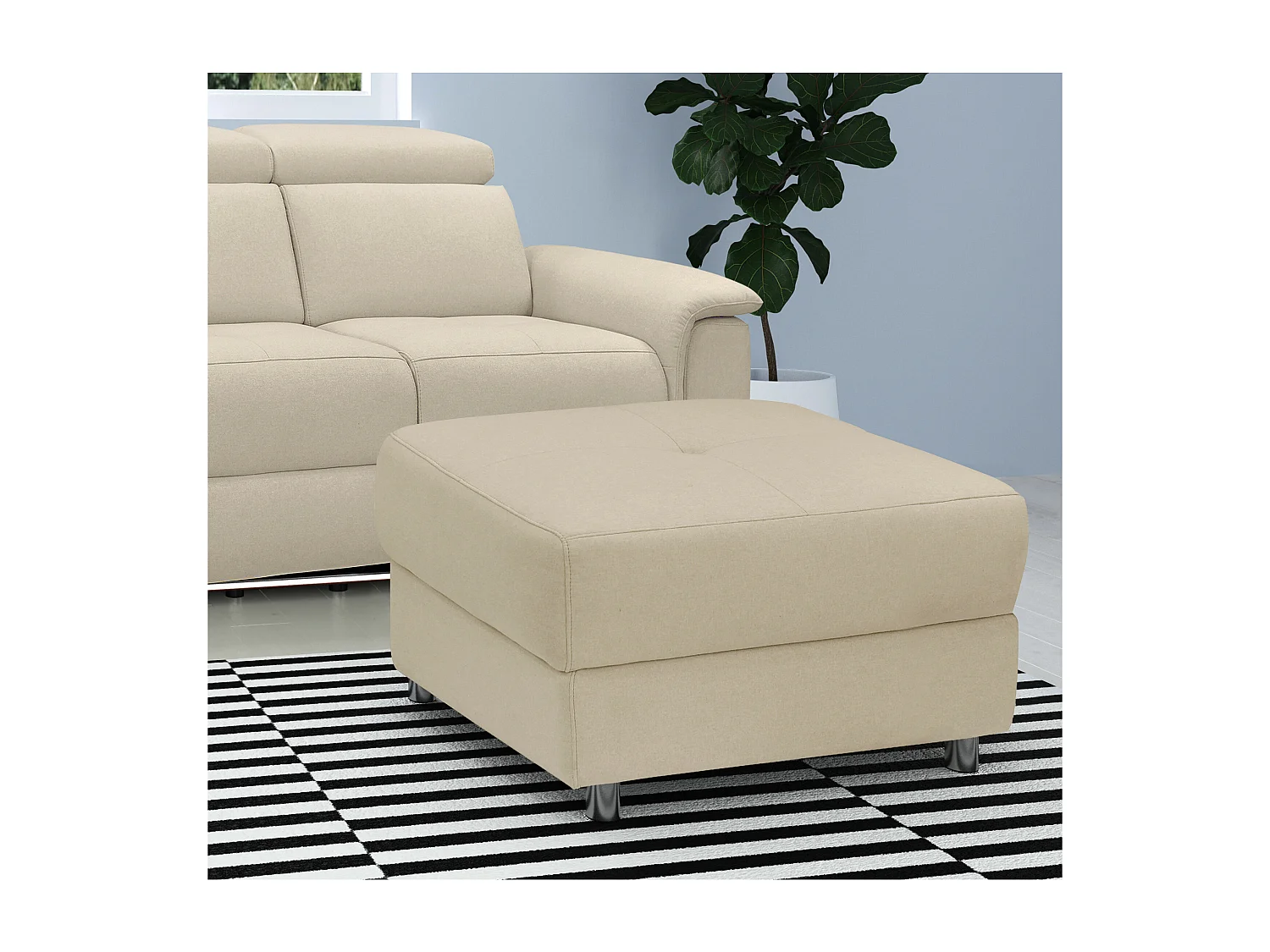 Pareli | Ottoman Pouf moderne et élégant pour un intérieur contemporain lumineux