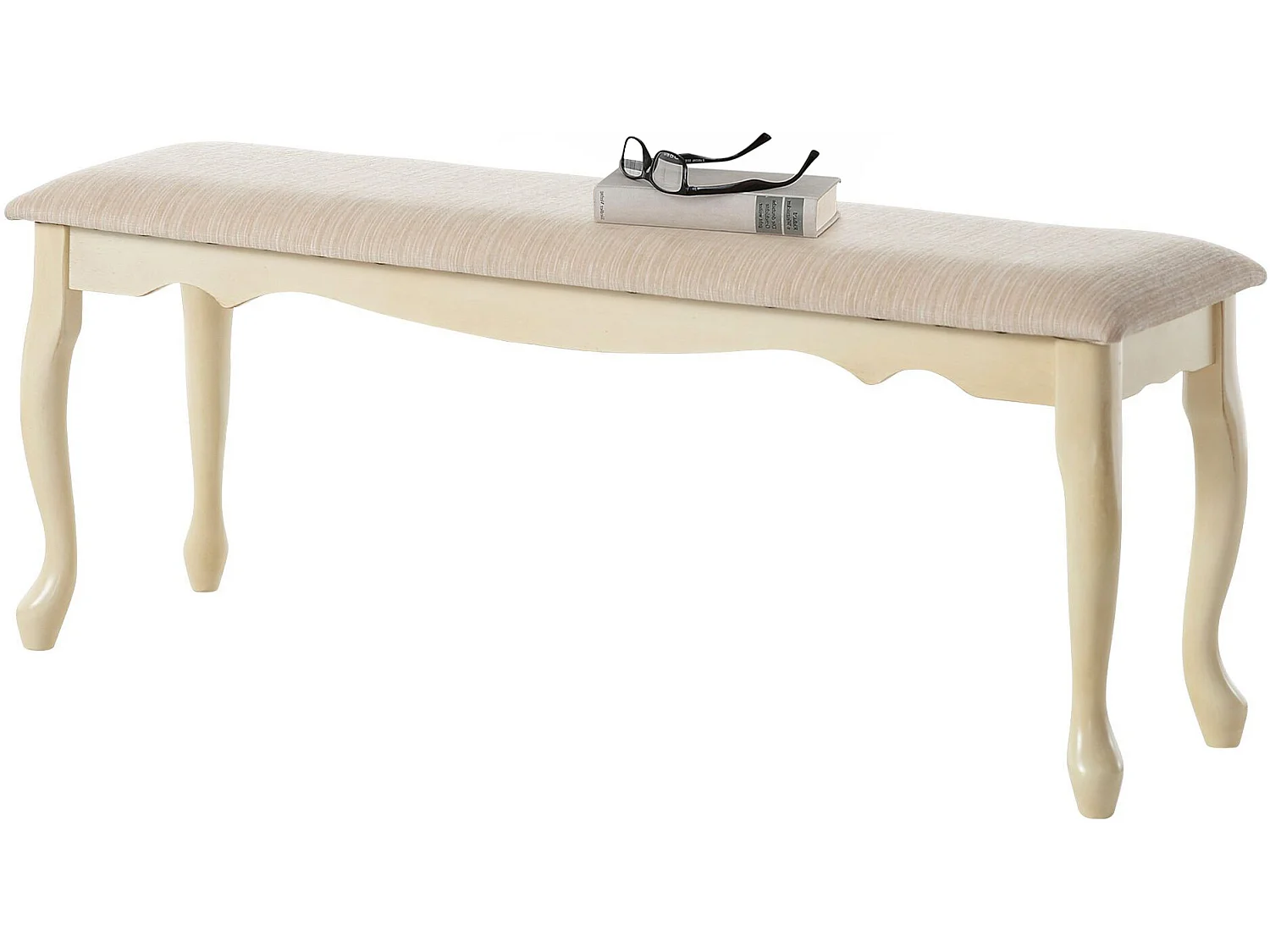 Banco Grande en Blanco Crema