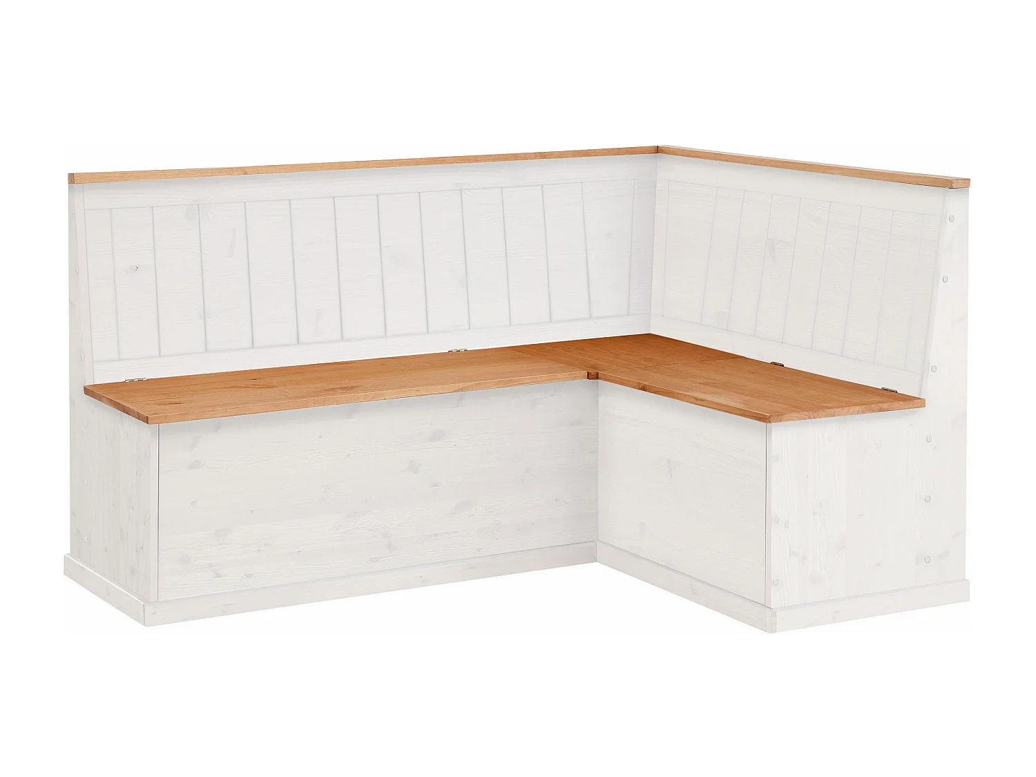 Nachos | Banco com 2 gavetas em pinho lacado branco