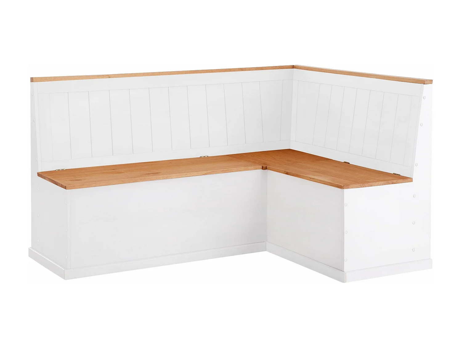 Nachos | Banco com 2 gavetas em pinho lacado branco