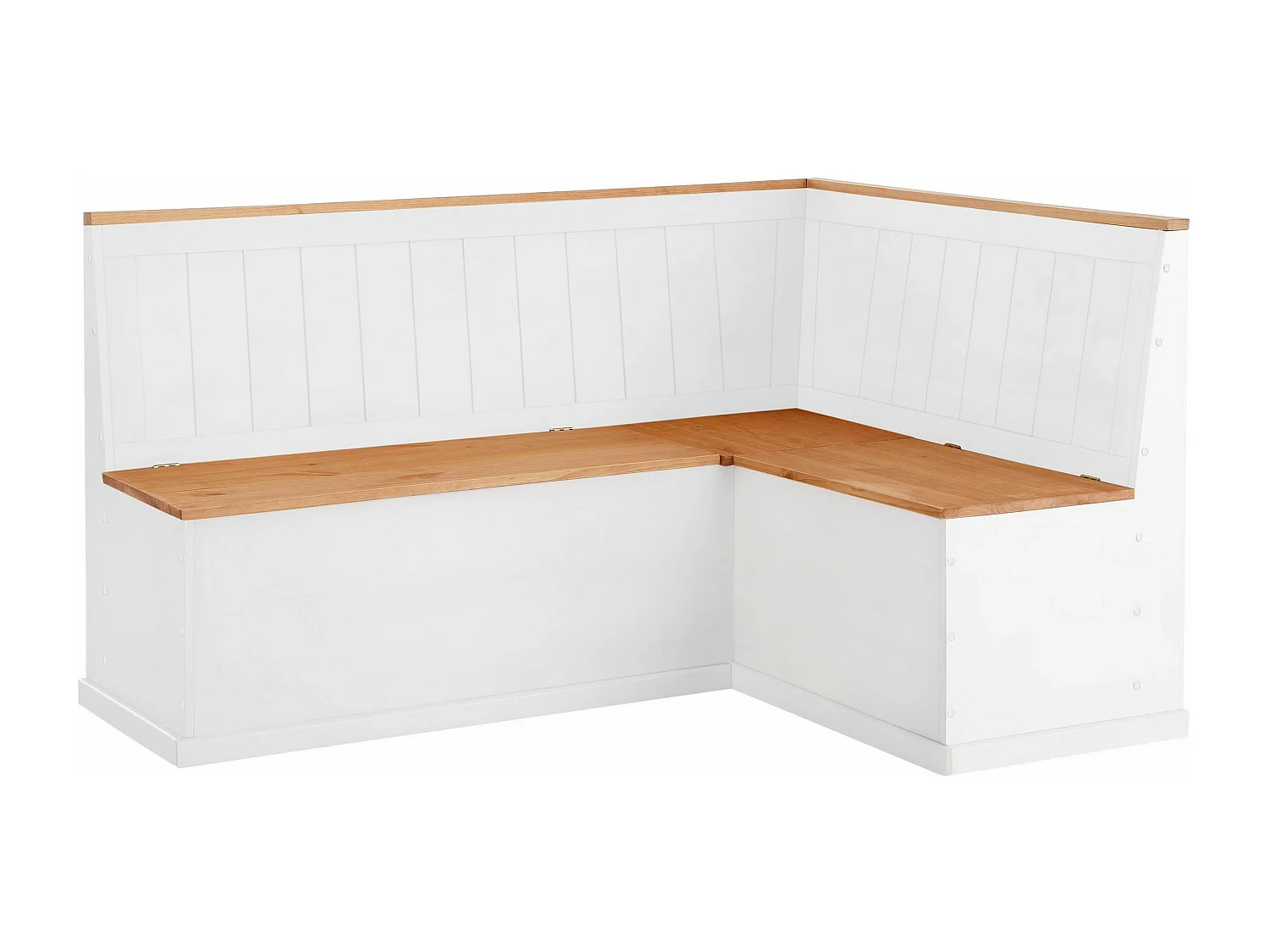 Nachos | Banco com 2 gavetas em pinho lacado branco