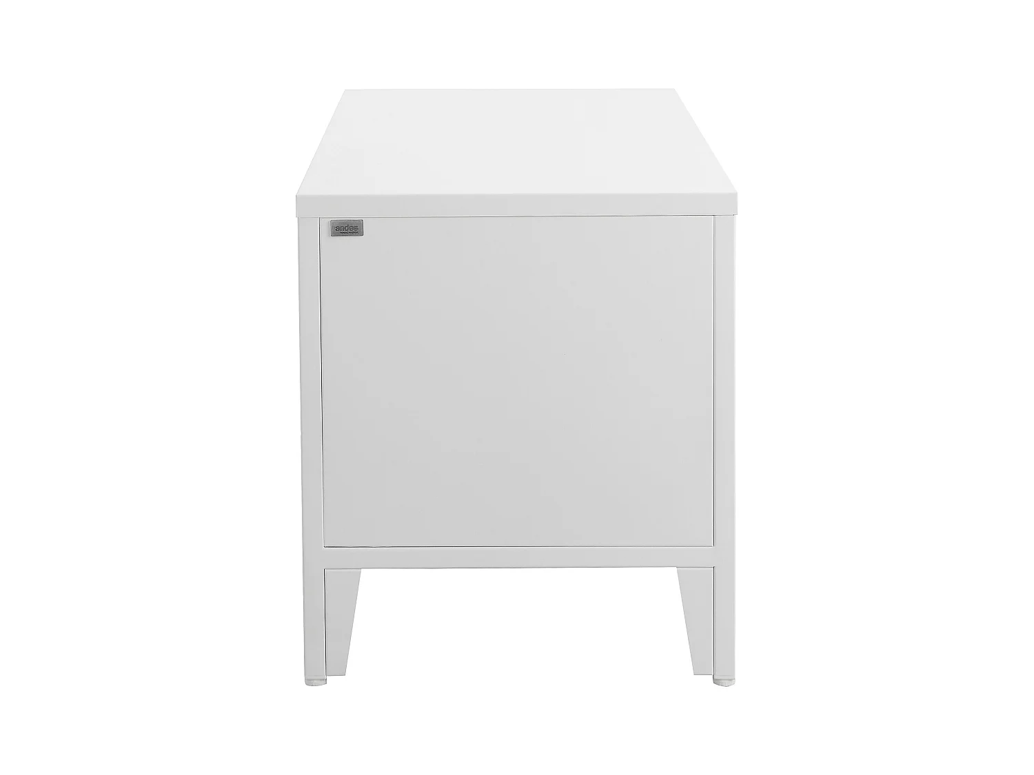 Salino|Banc avec 2 portes en métal blanc