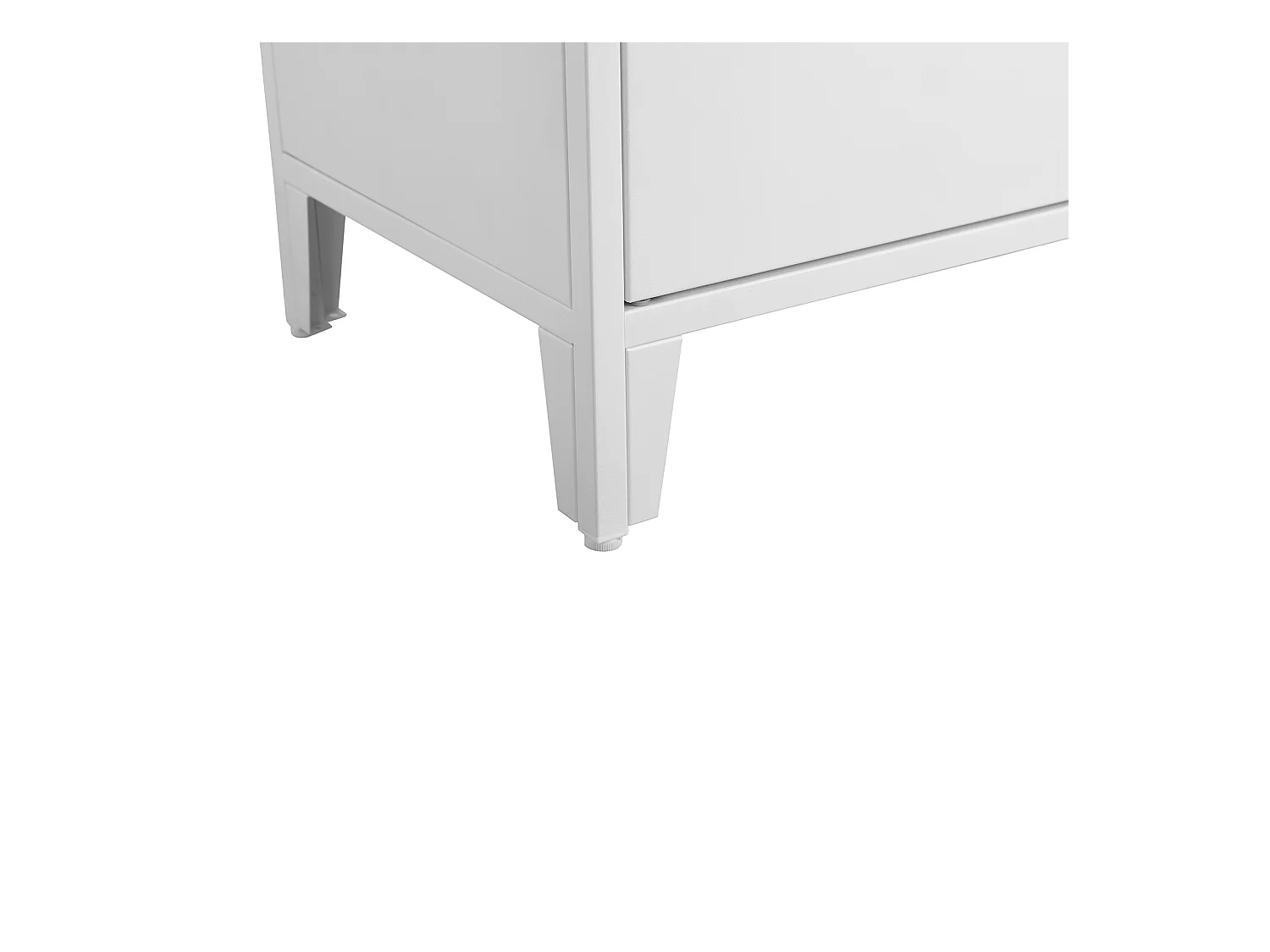 Salino|Banc avec 2 portes en métal blanc