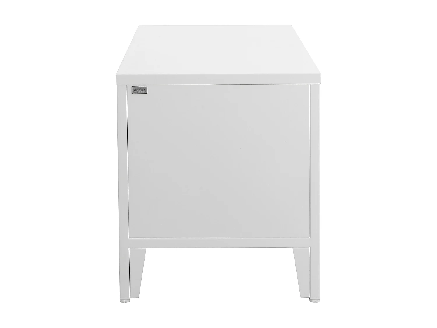 Salino|Banc avec 2 portes en métal blanc