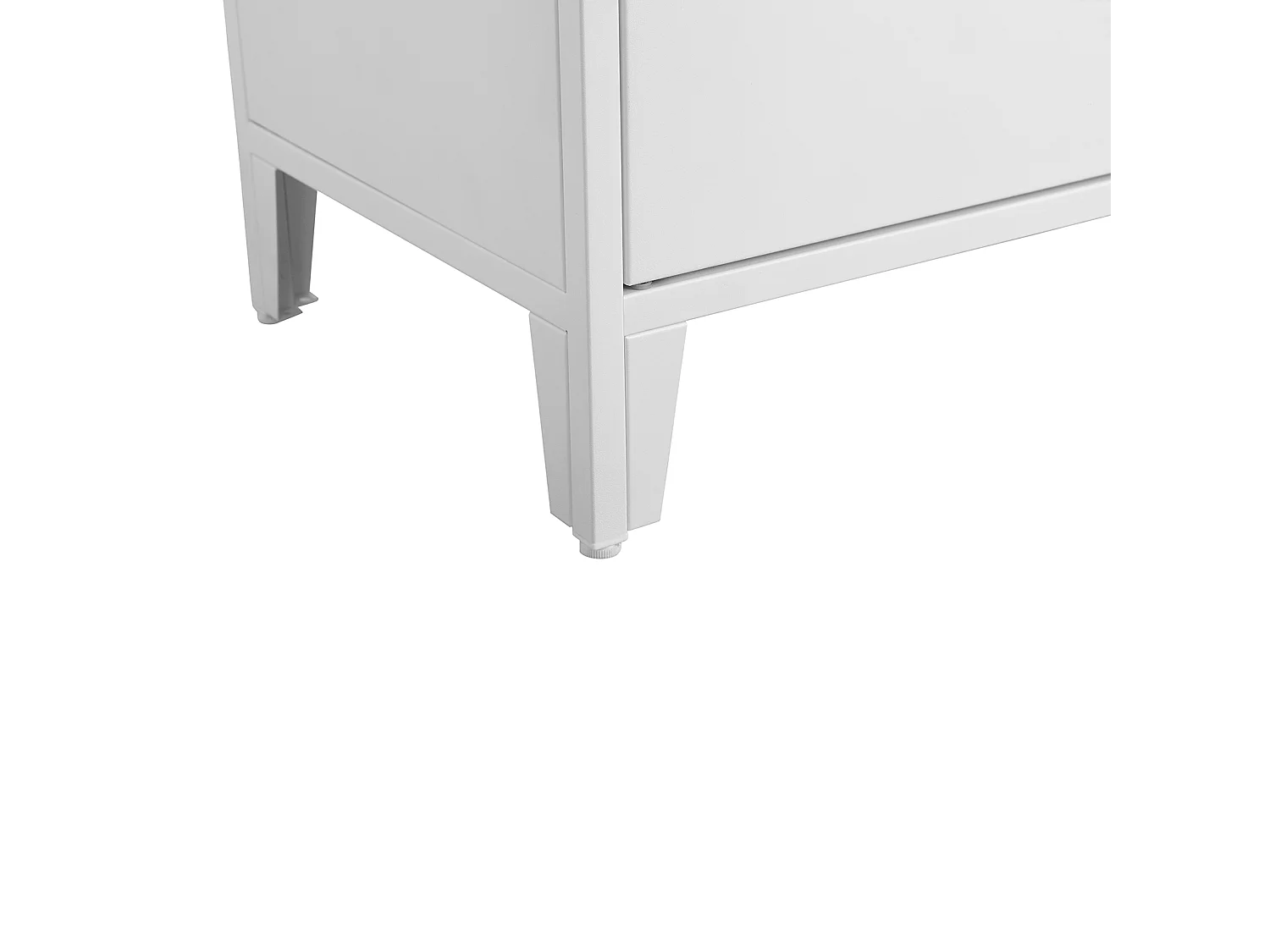 Salino|Banc avec 2 portes en métal blanc