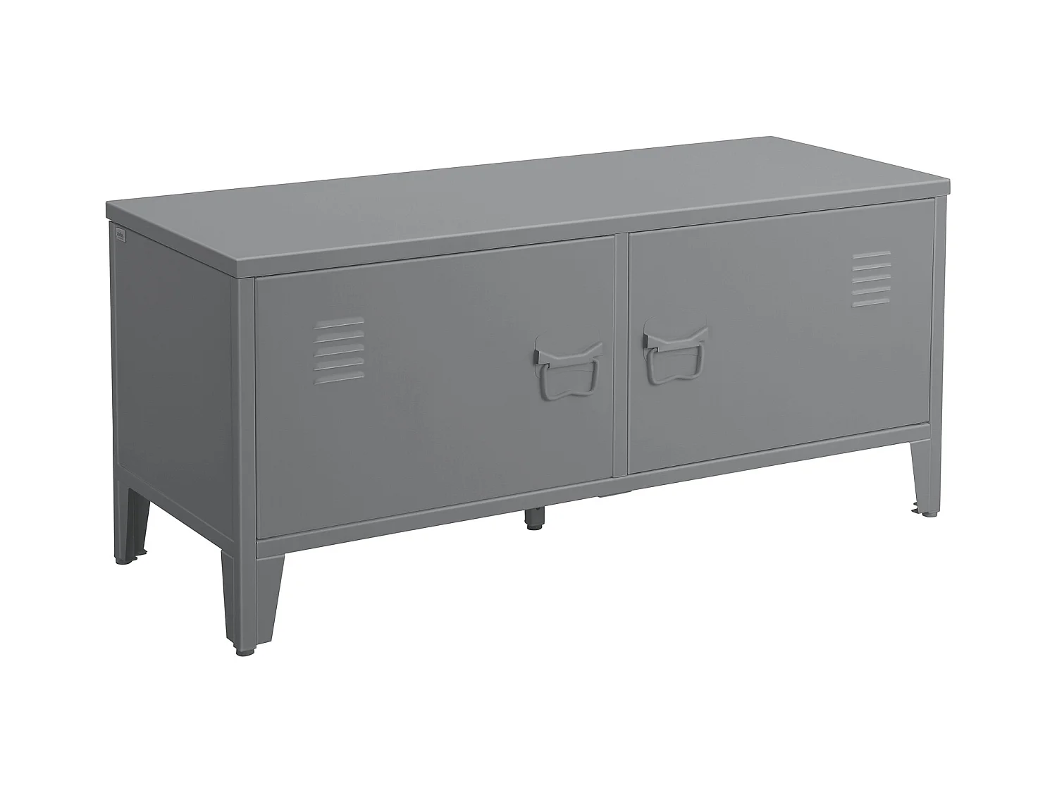 Salino|Banc avec 2 portes en métal gris
