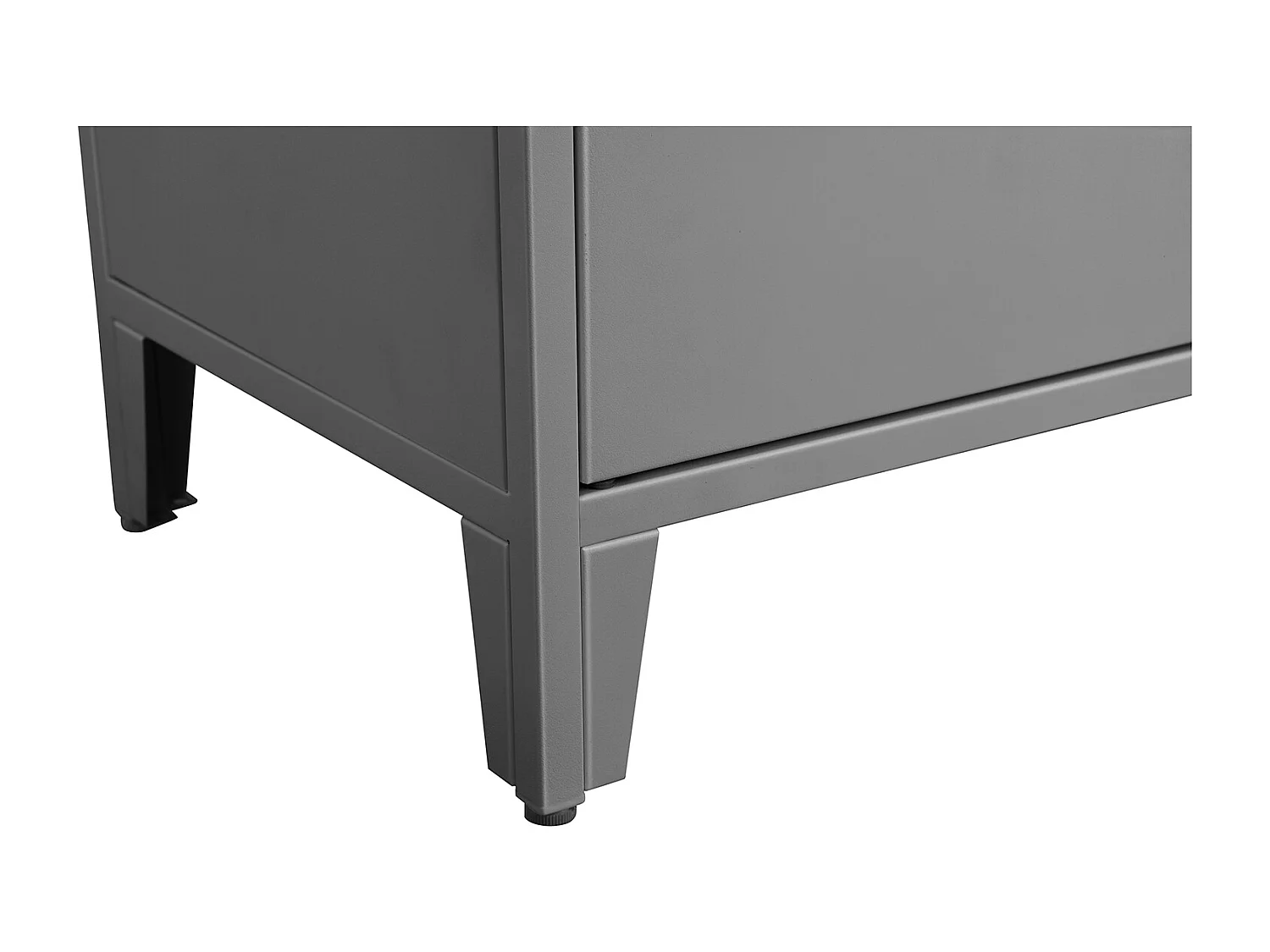 Salino|Banc avec 2 portes en métal gris