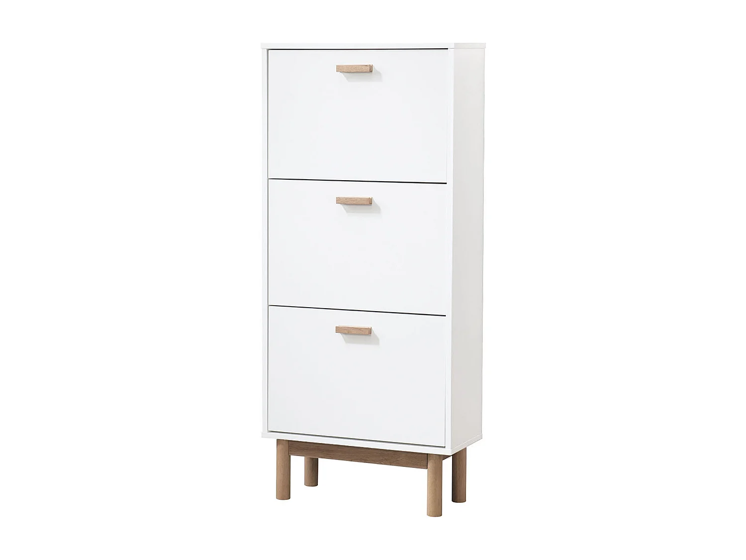 Schoenenkast Wit/eiken