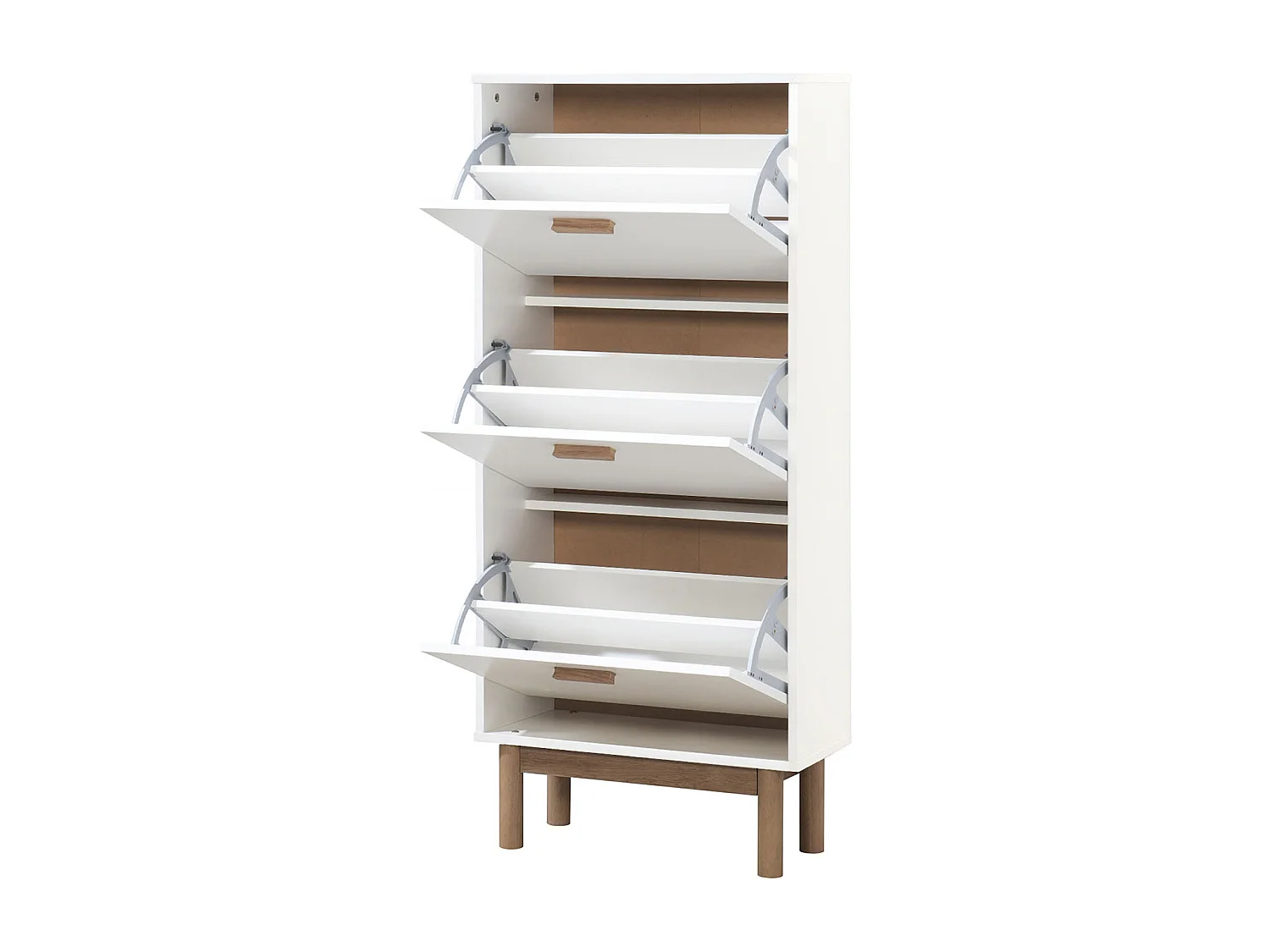 Schoenenkast Wit/eiken