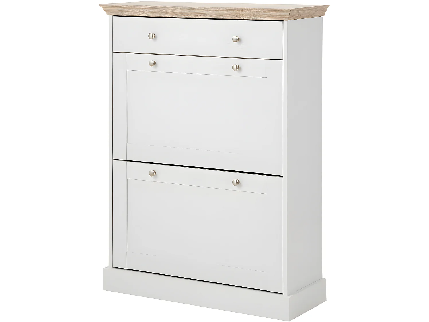 Binz | Sapateira com 2 abas e 1 gaveta em Carvalho Branco